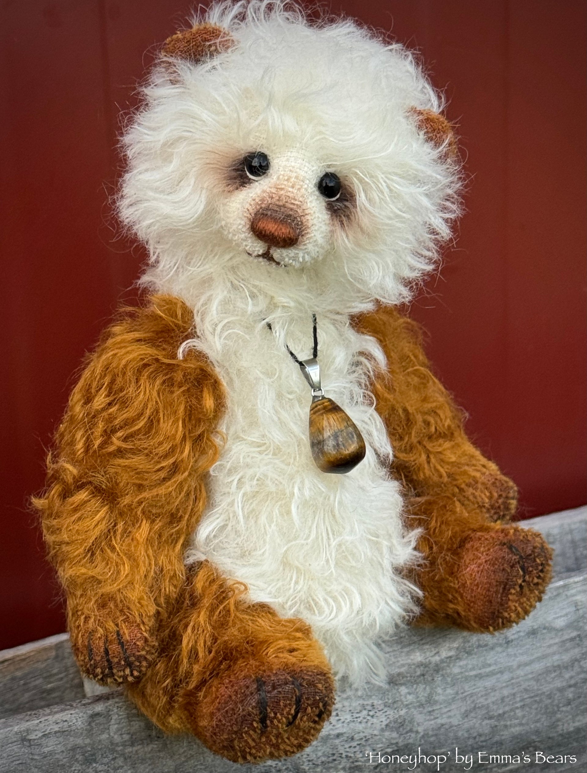 Honeyhop - 7" Wiggly Mohair Artist Bear by Emma's Bears - OOAK