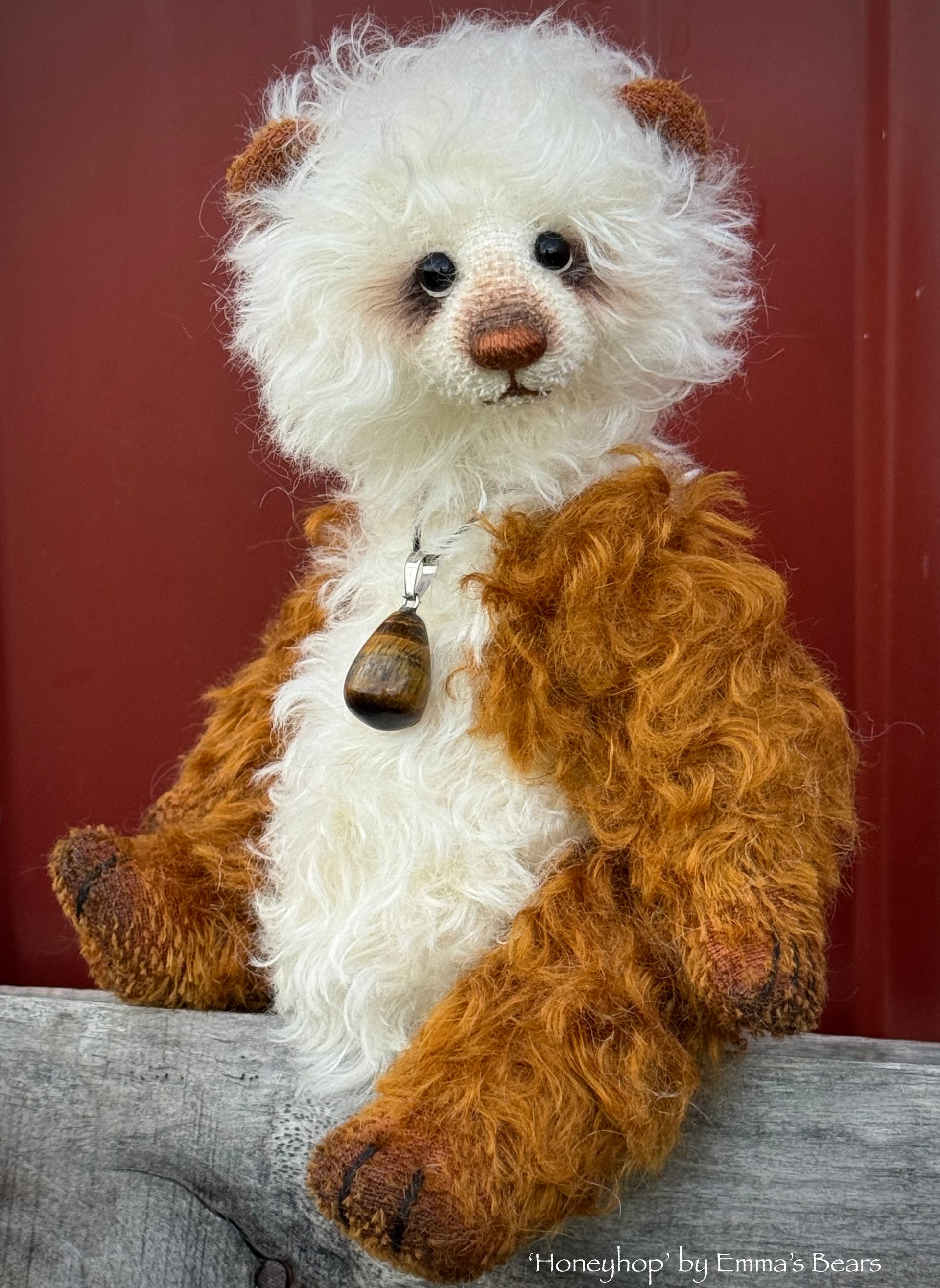 Honeyhop - 7" Wiggly Mohair Artist Bear by Emma's Bears - OOAK