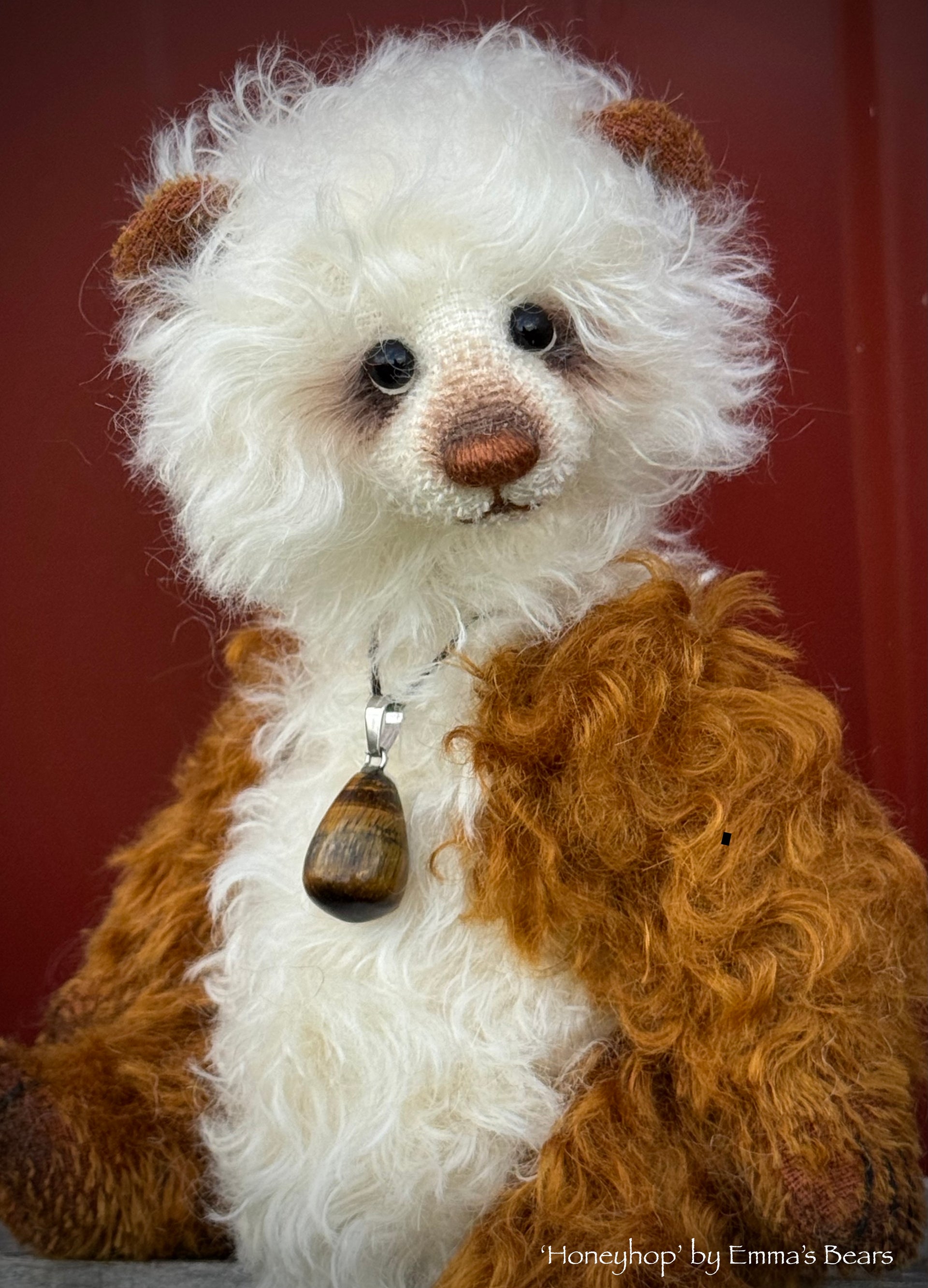 Honeyhop - 7" Wiggly Mohair Artist Bear by Emma's Bears - OOAK