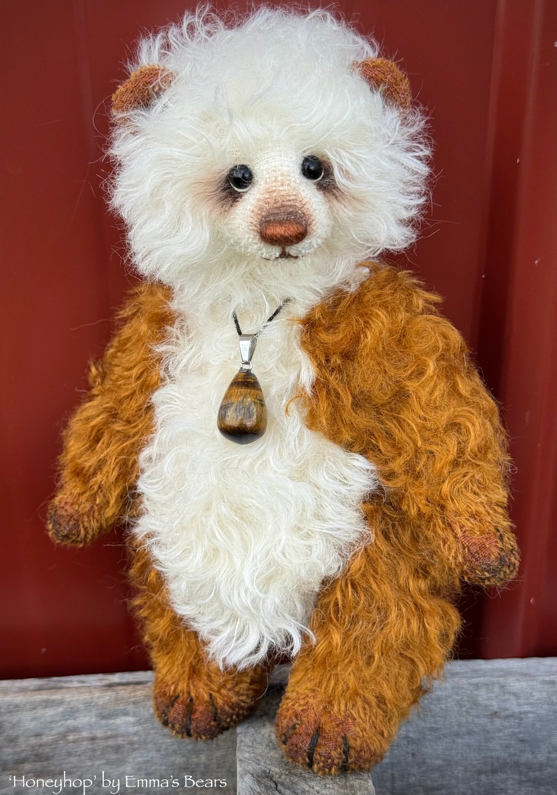 Honeyhop - 7" Wiggly Mohair Artist Bear by Emma's Bears - OOAK