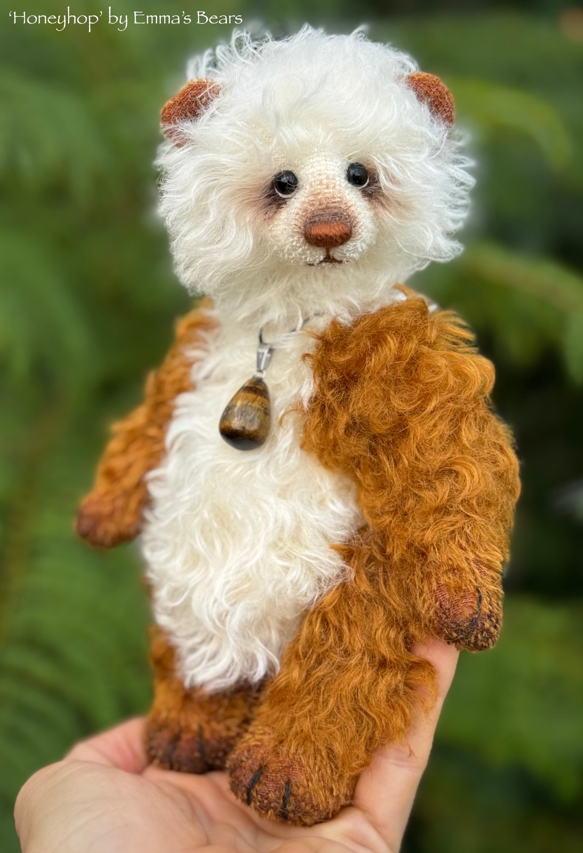 Honeyhop - 7" Wiggly Mohair Artist Bear by Emma's Bears - OOAK