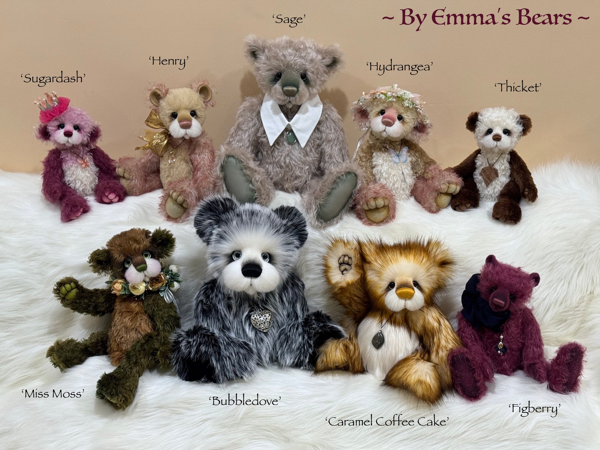 Miss Moss - 16" Mohair artist bear by Emma's Bears - OOAK