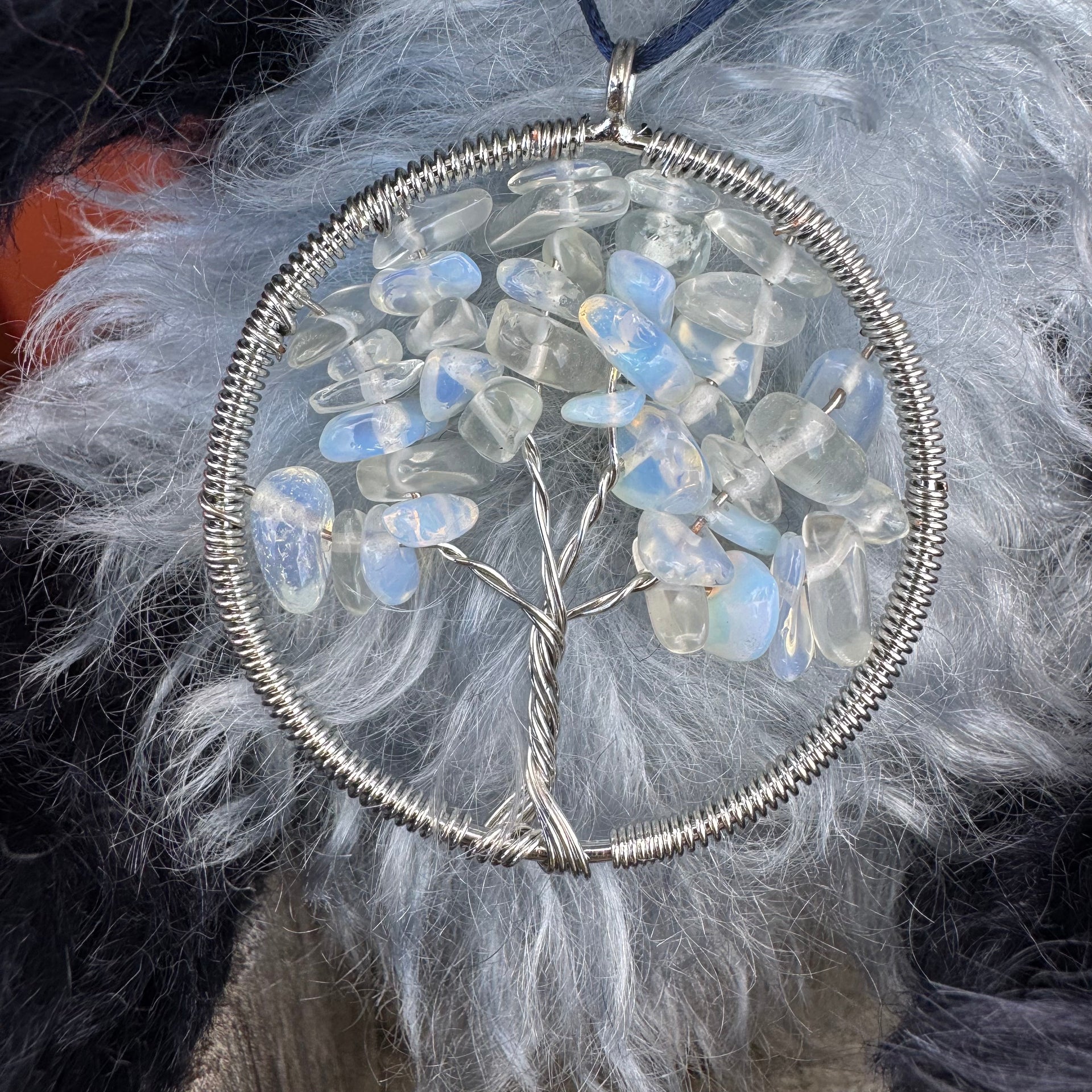 Tangle - 11" Grey and navy blue mohair artist bear by Emma's Bears - OOAK