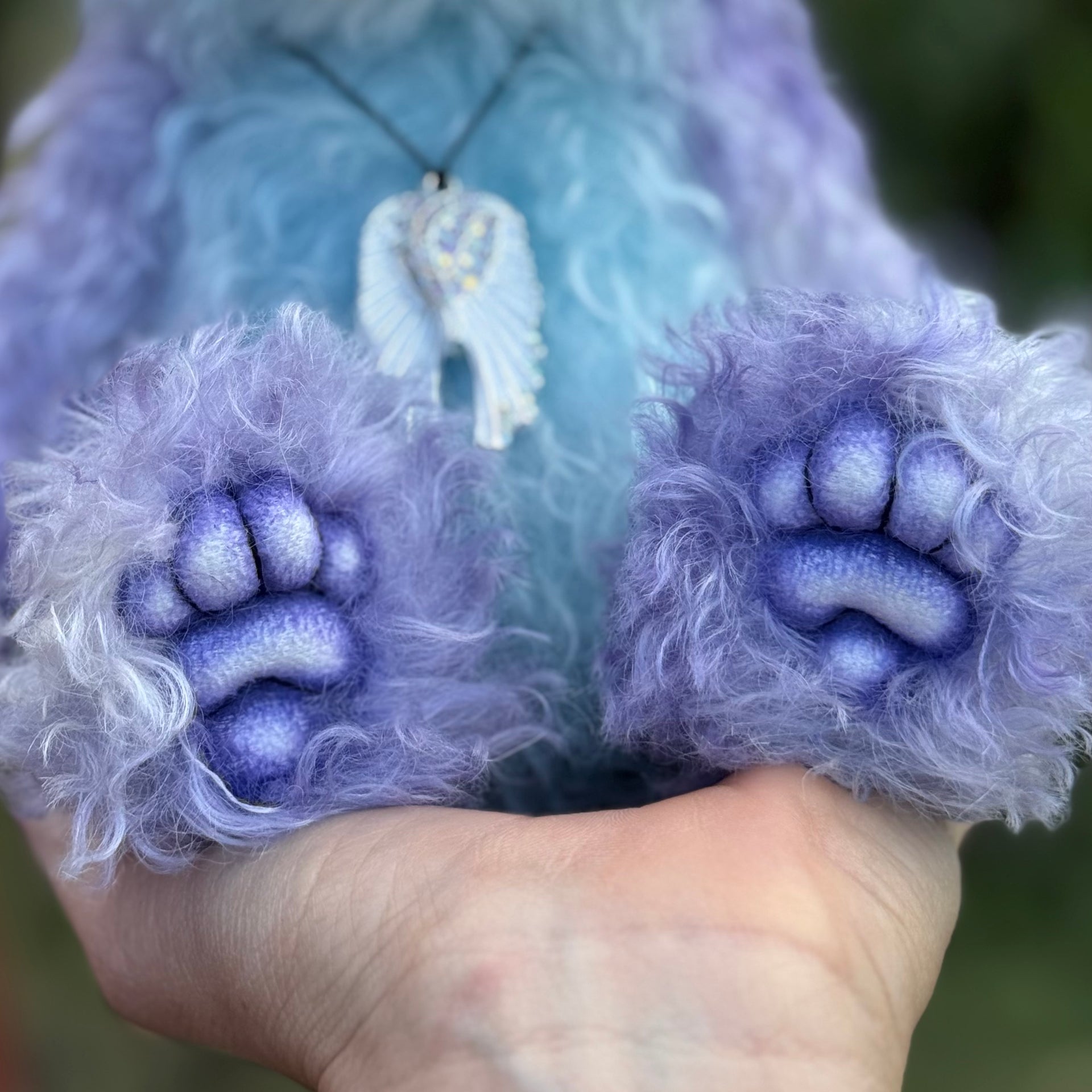 Echo - 11" Lavender and blue mohair artist bear by Emma's Bears - OOAK
