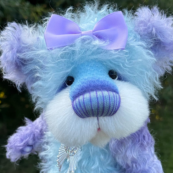 Echo - 11" Lavender and blue mohair artist bear by Emma's Bears - OOAK