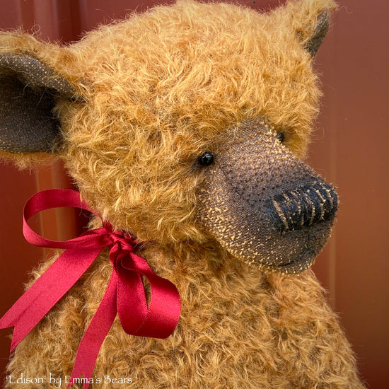 Edison - 20" mohair artist bear by Emmas Bears - OOAK