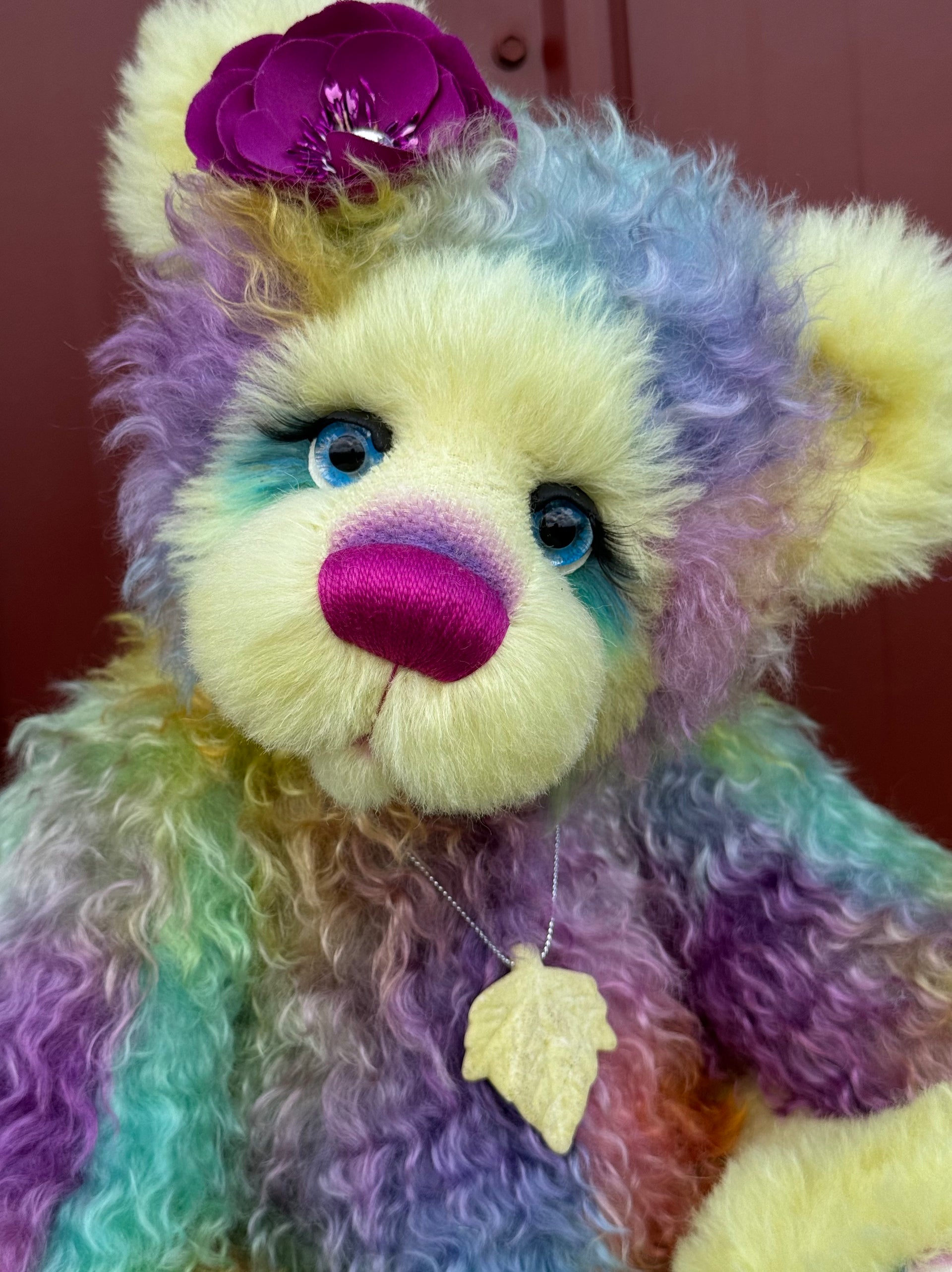 Curlylocks Mohair - Hand Dyed Bright Rainbow - Fat 1/8m - DEC103