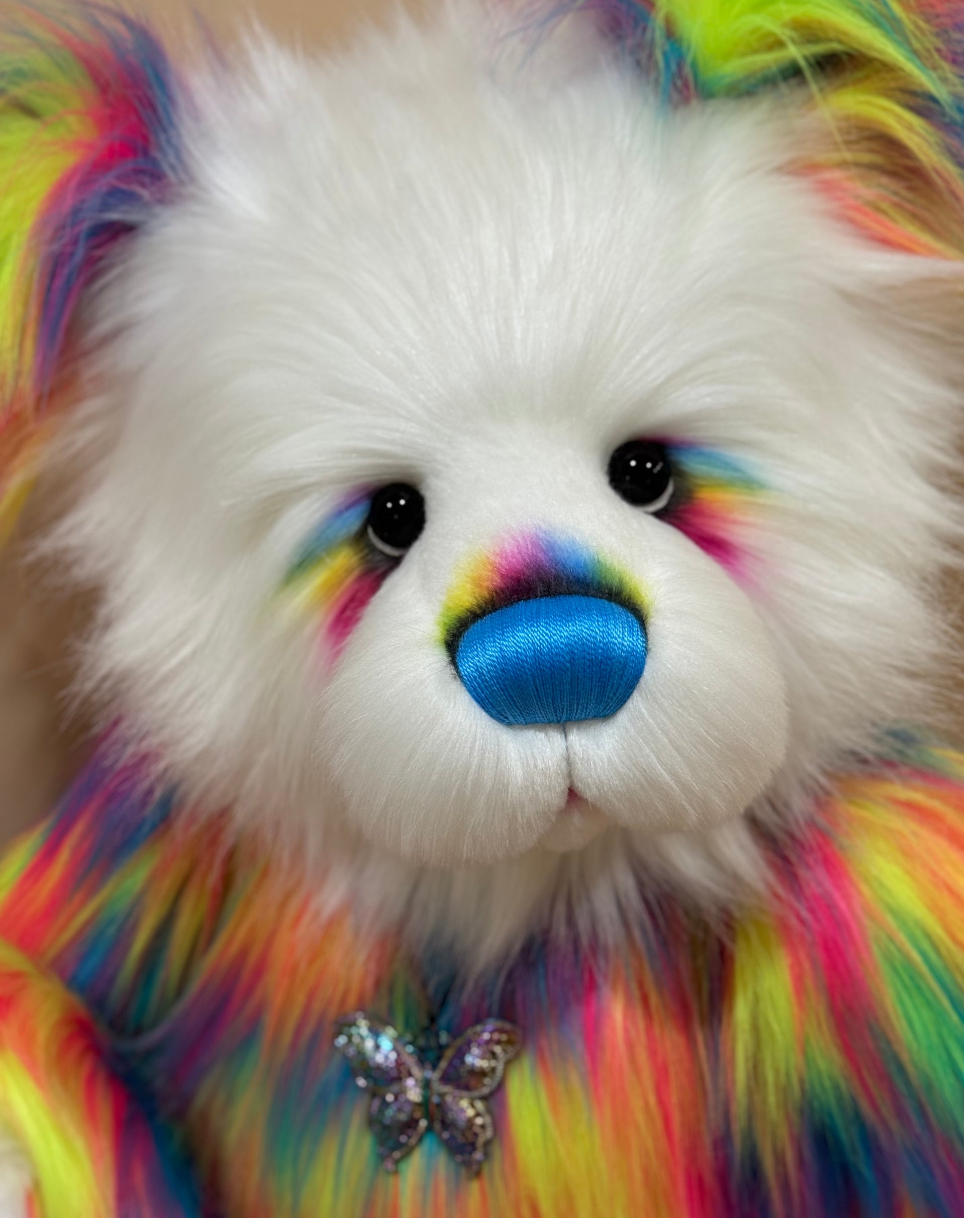 Flickerglow - 32" Faux Fur Artist Bear by Emmas Bears - OOAK