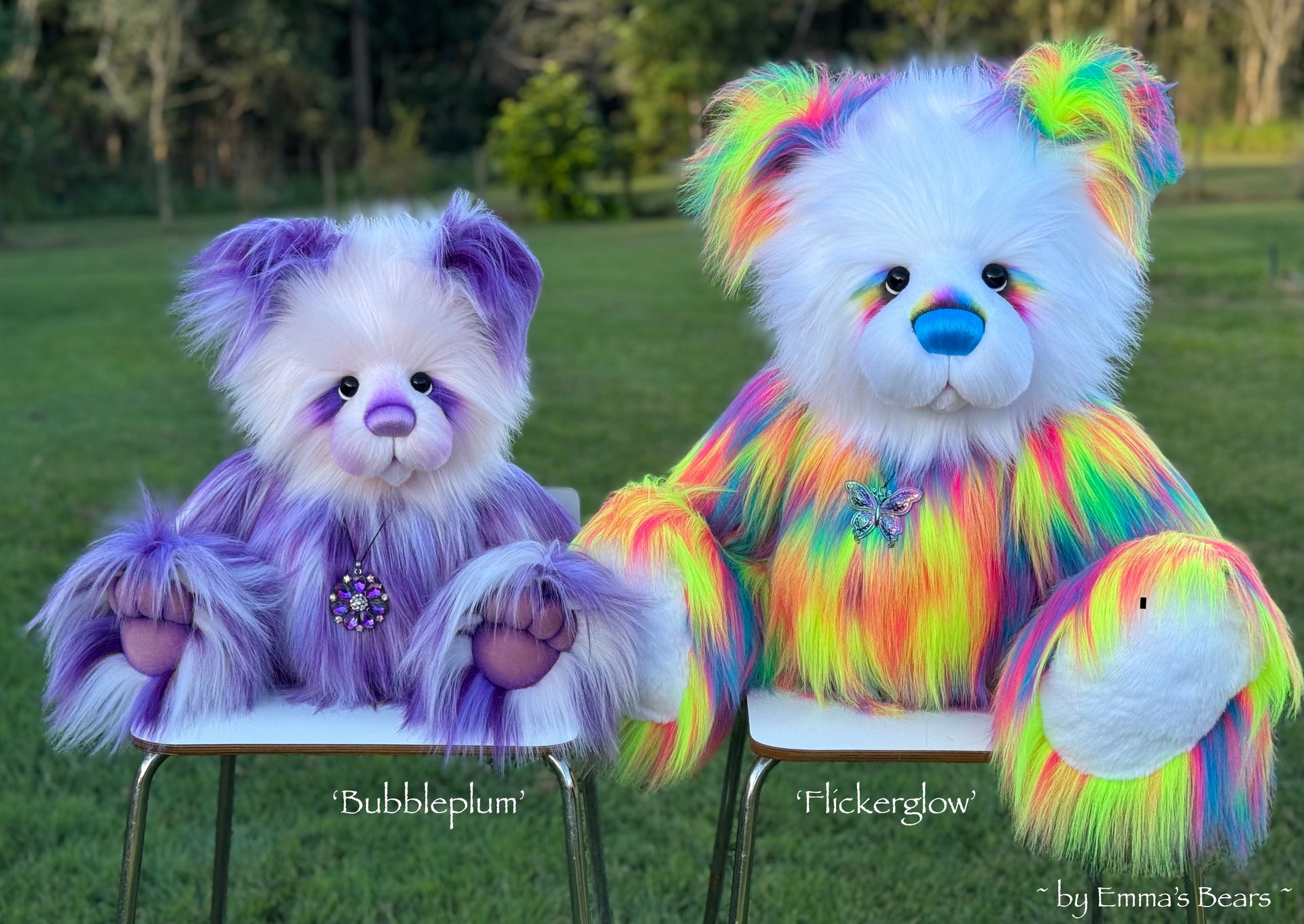 Flickerglow - 32" Faux Fur Artist Bear by Emmas Bears - OOAK