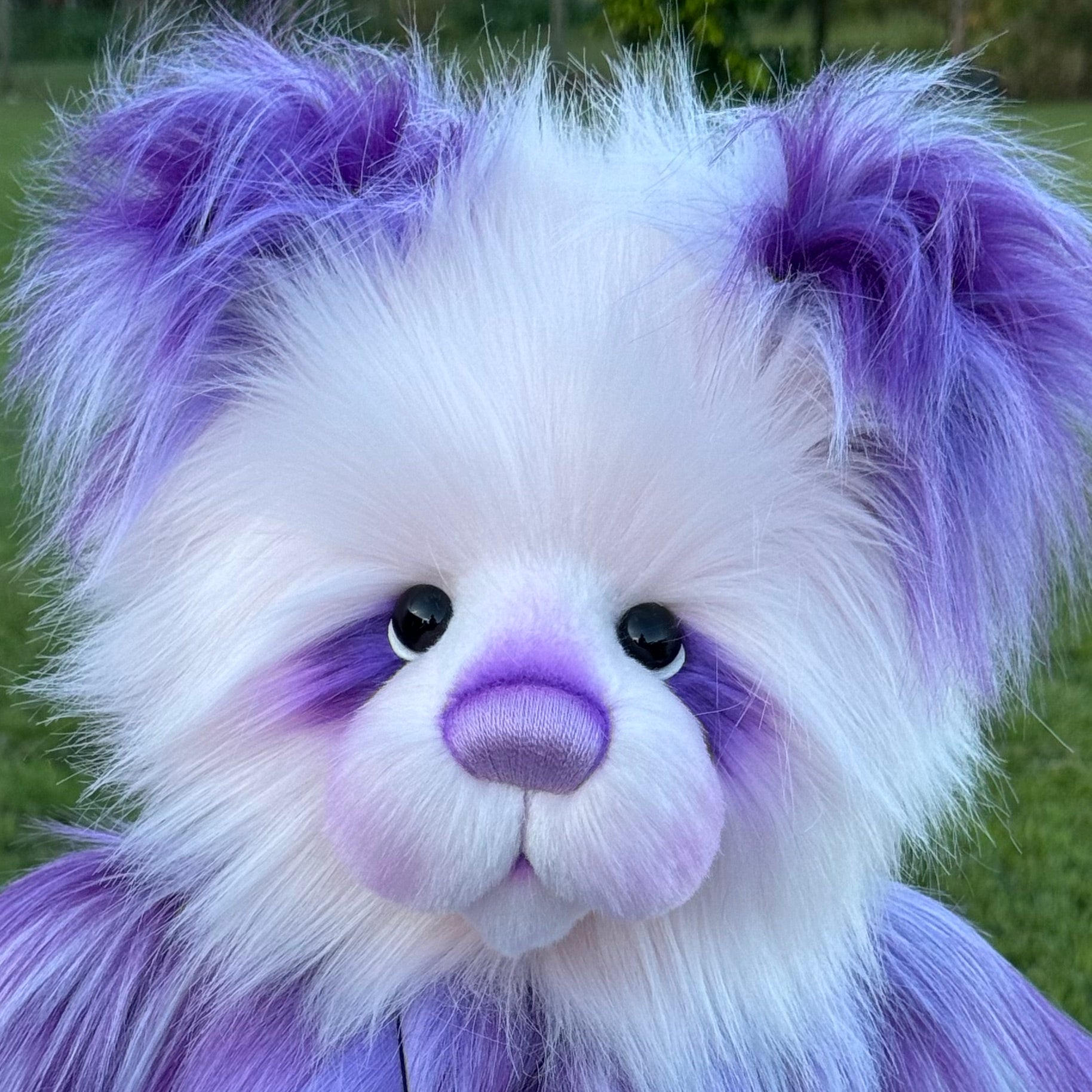 Bubbleplum - 24" Faux Fur Artist Bear by Emmas Bears - OOAK
