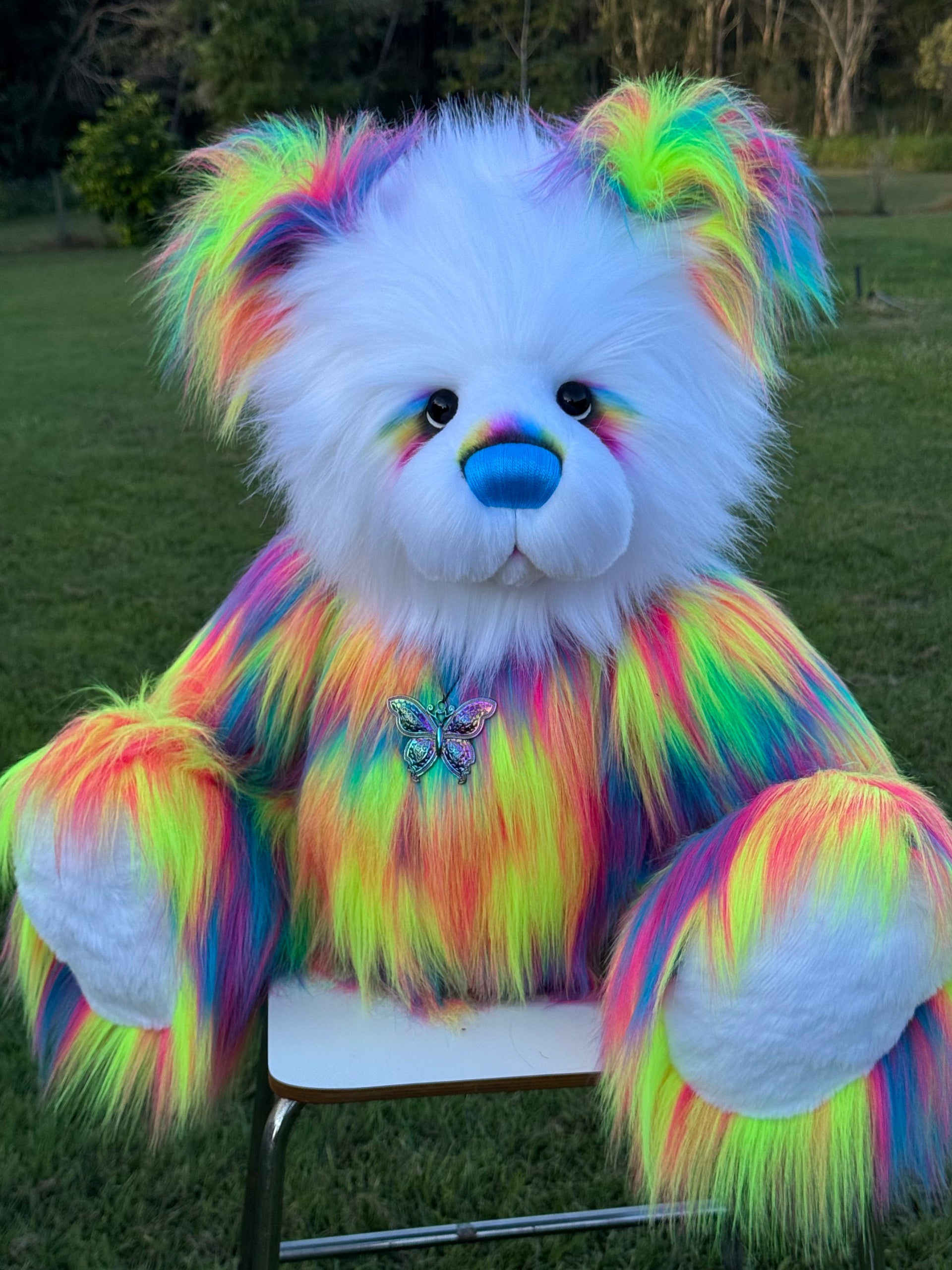 Flickerglow - 32" Faux Fur Artist Bear by Emmas Bears - OOAK
