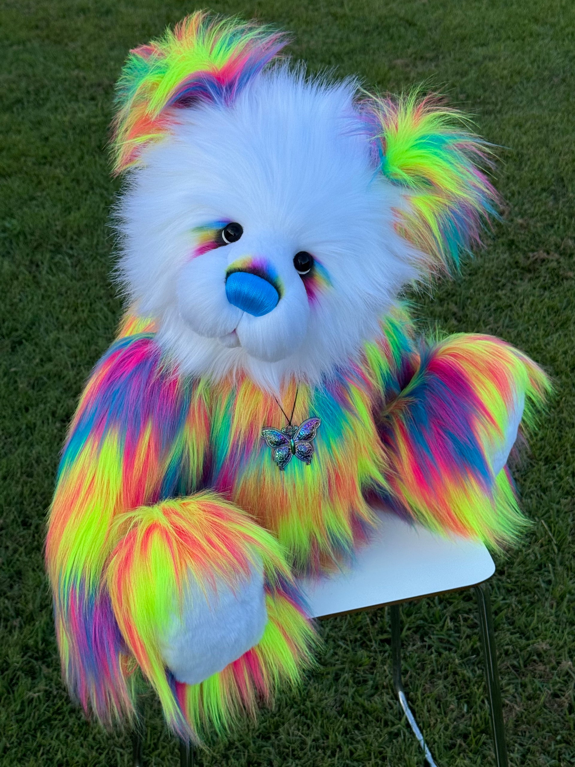 Flickerglow - 32" Faux Fur Artist Bear by Emmas Bears - OOAK