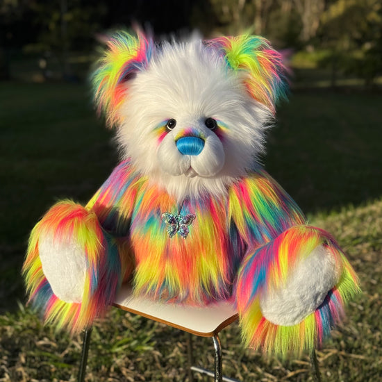 Flickerglow - 32" Faux Fur Artist Bear by Emmas Bears - OOAK