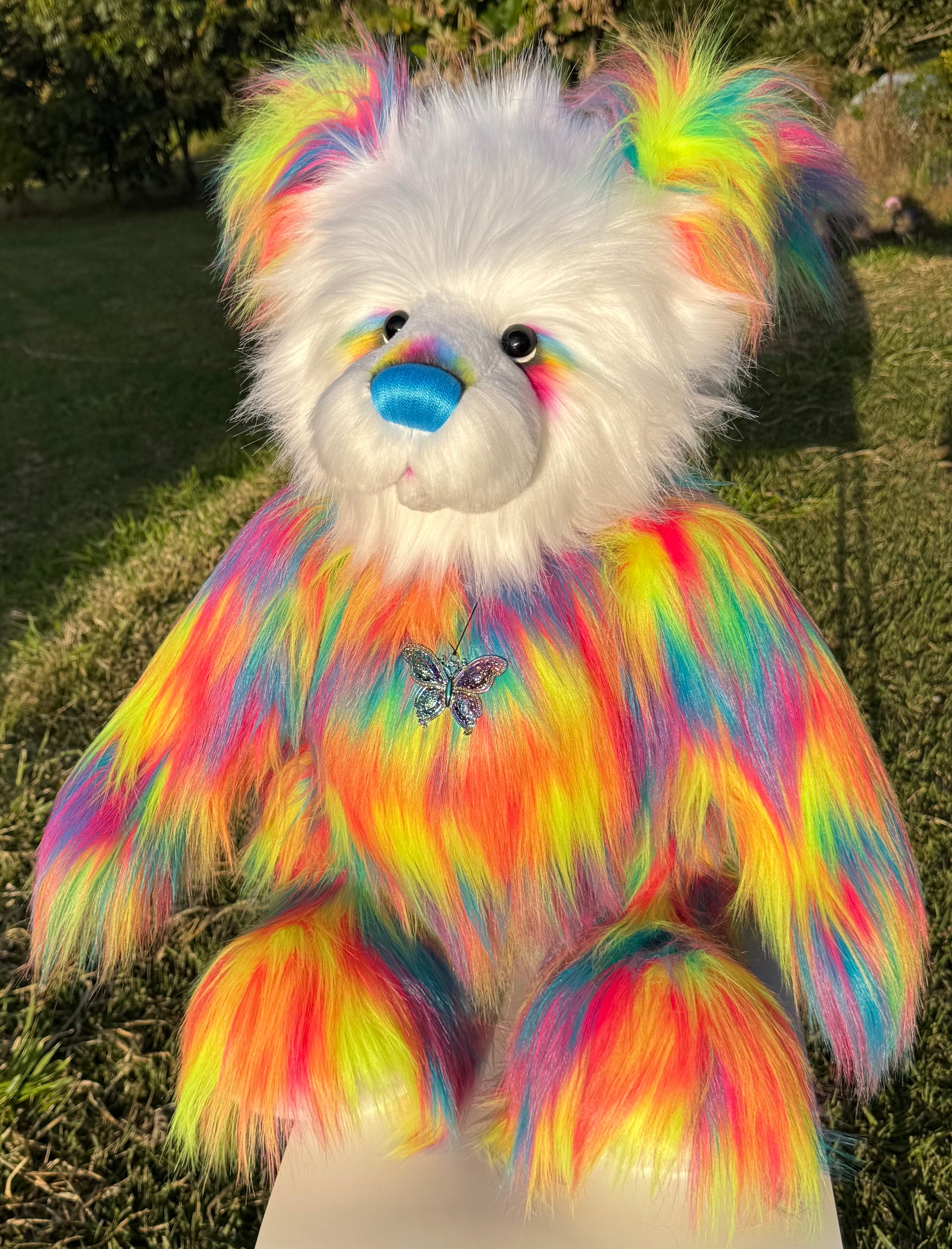 Flickerglow - 32" Faux Fur Artist Bear by Emmas Bears - OOAK