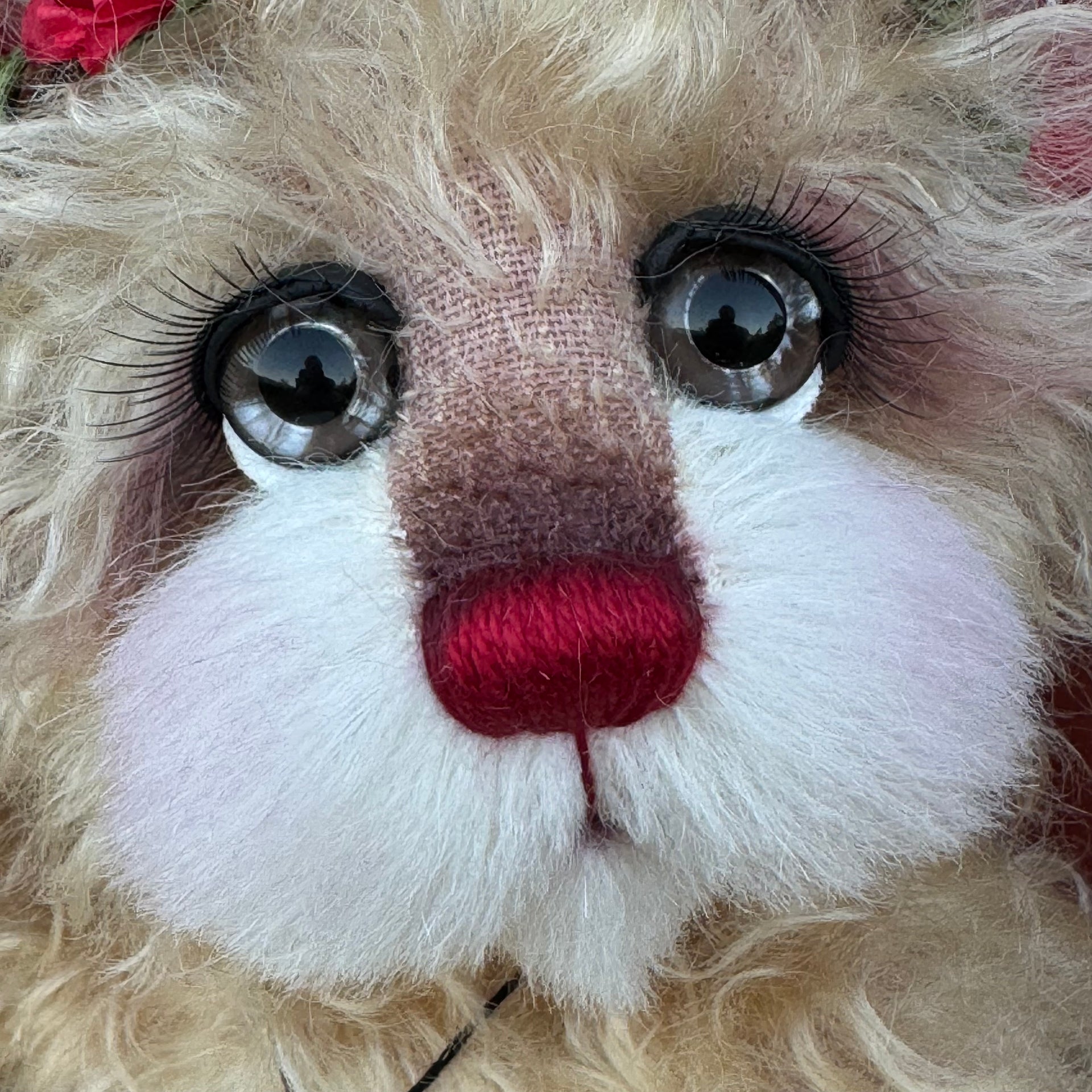 Ruby Rosebud - 12" Hand-dyed Mohair artist bear by Emma's Bears - OOAK