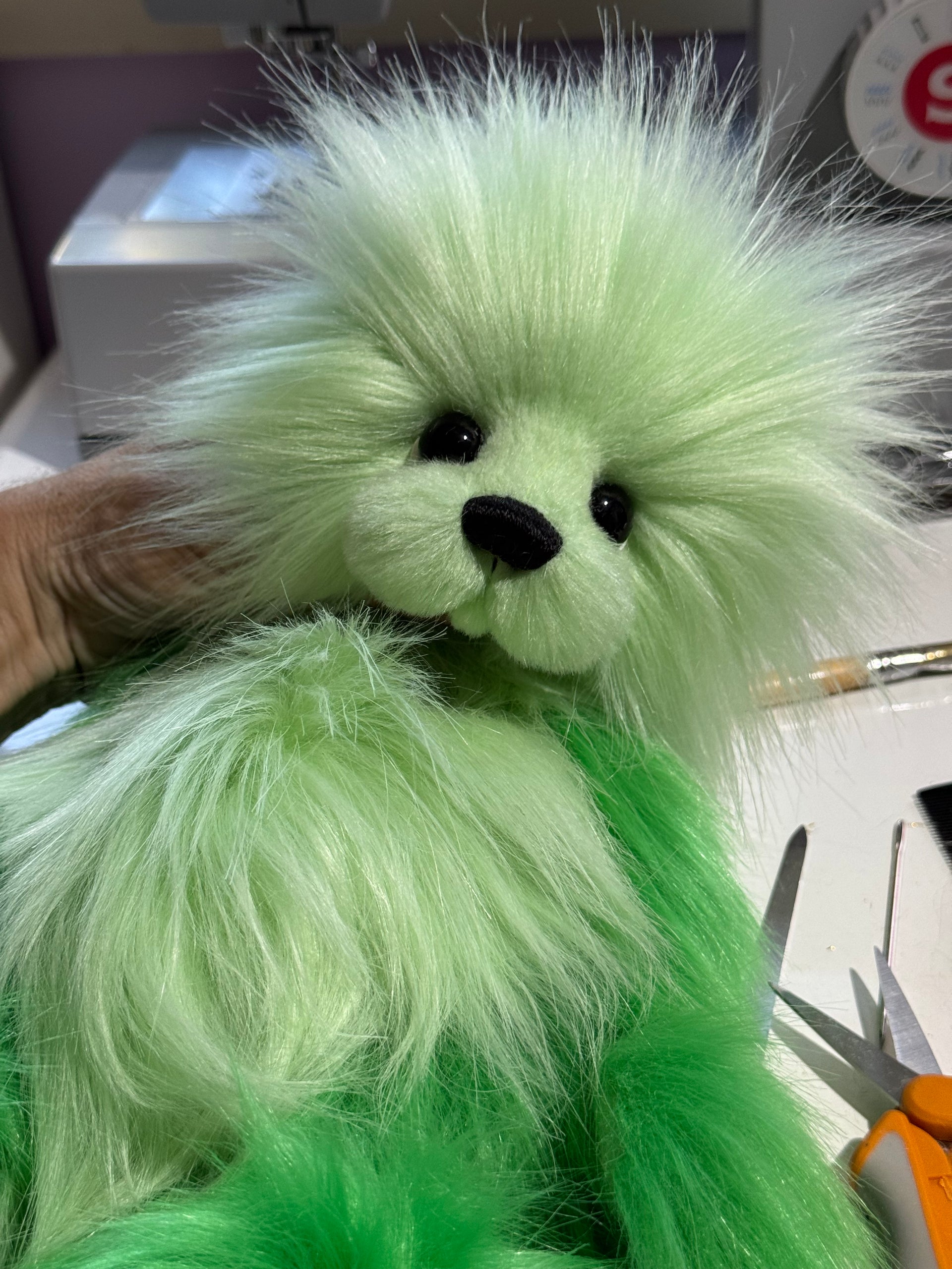 KITS - 13" Shamrock faux fur teddy using Emma's Bears FREE pattern