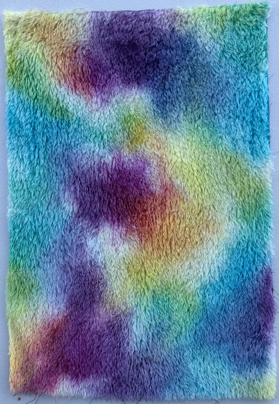 Classic Medium Straight Mohair - Hand Dyed Rainbow Clouds - Fat 1/8m - JUL064