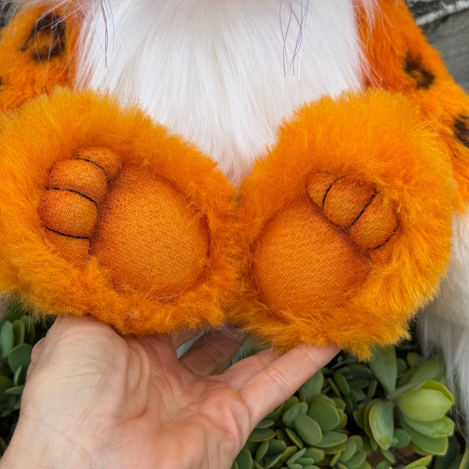 Papaya - 18" Hand-dyed Alpaca Snow Leopard Teddy by Emma's Bears - OOAK