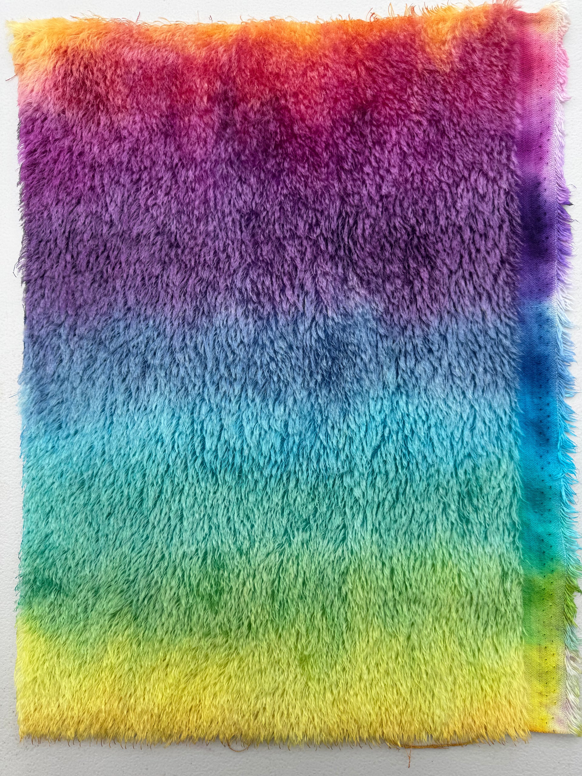 Classic Medium Straight Mohair - Hand Dyed Rainbow - Fat 1/8m - JUL112