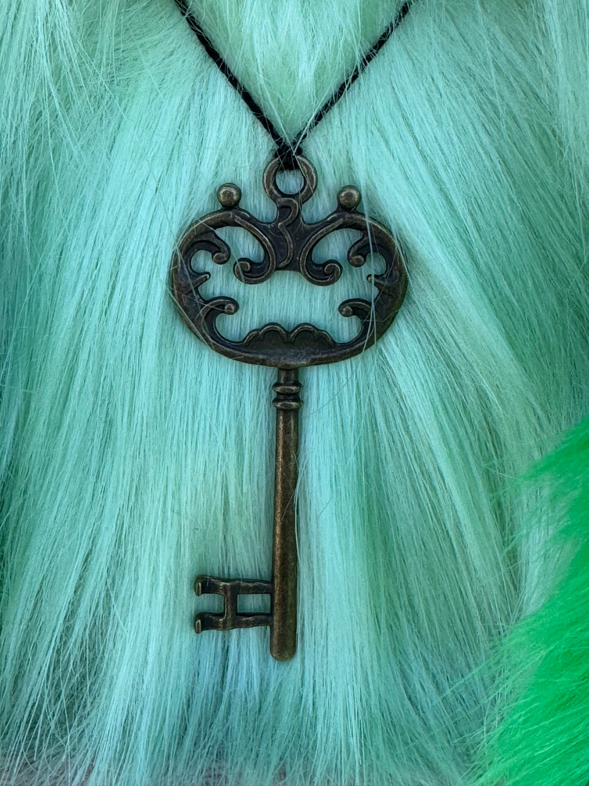 Shamrock - 13" Green Faux Fur Artist Bear by Emma's Bears - OOAK