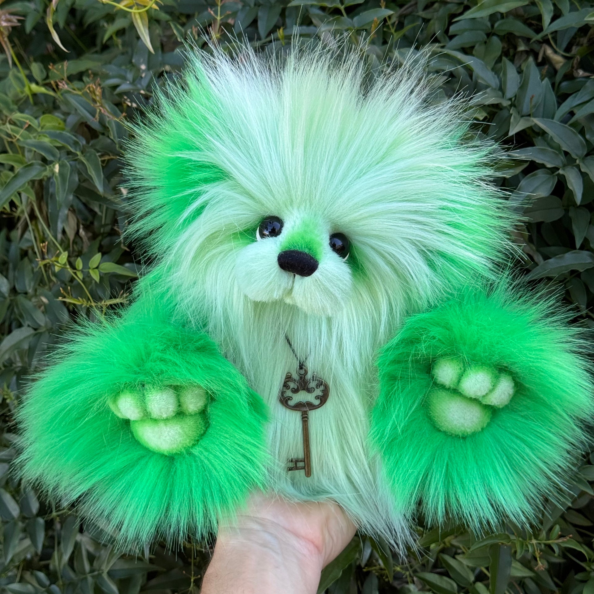 KITS - 13" Shamrock faux fur teddy using Emma's Bears FREE pattern