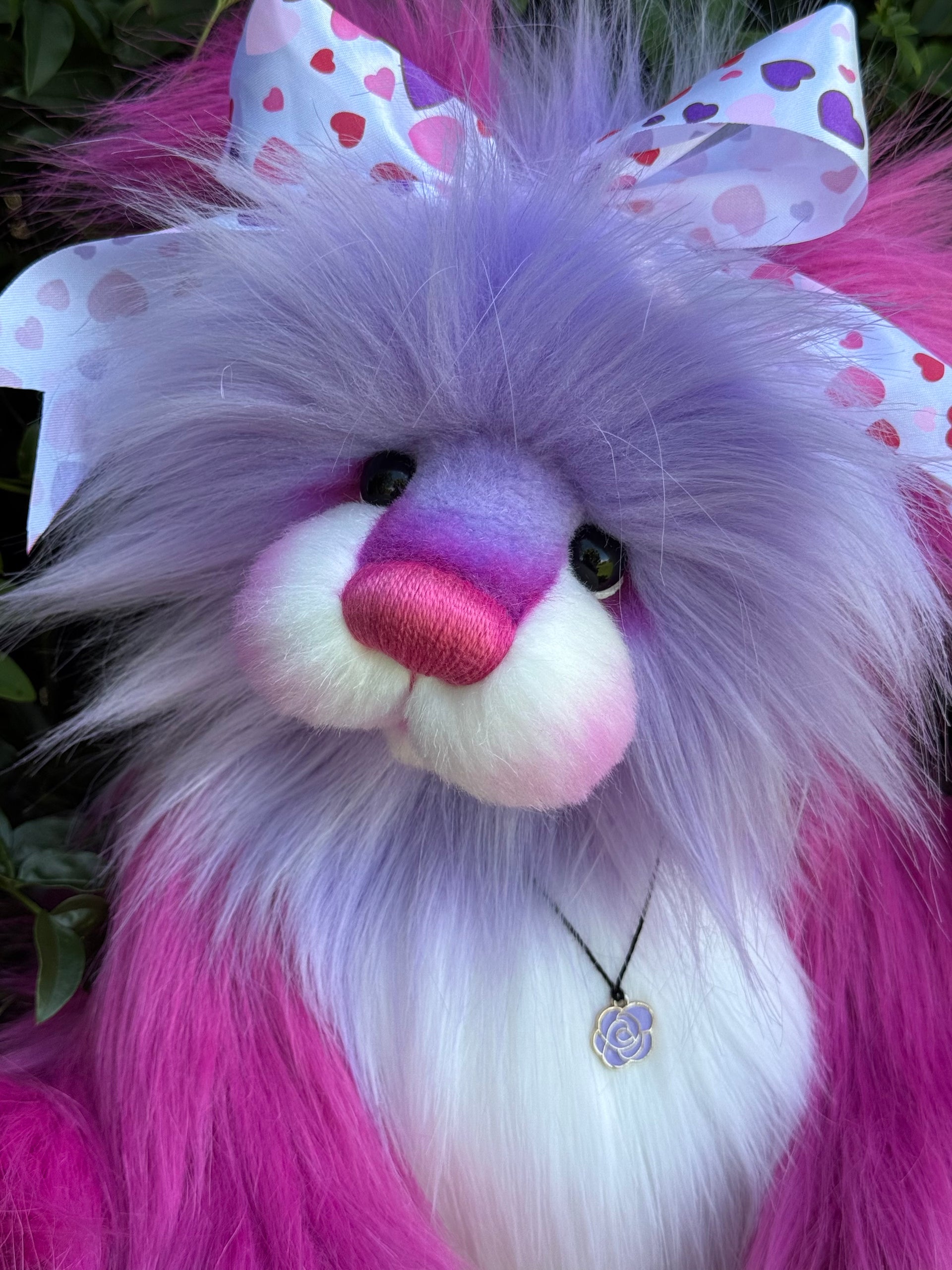 KITS - 14.5" Flutter-Rose faux fur bear