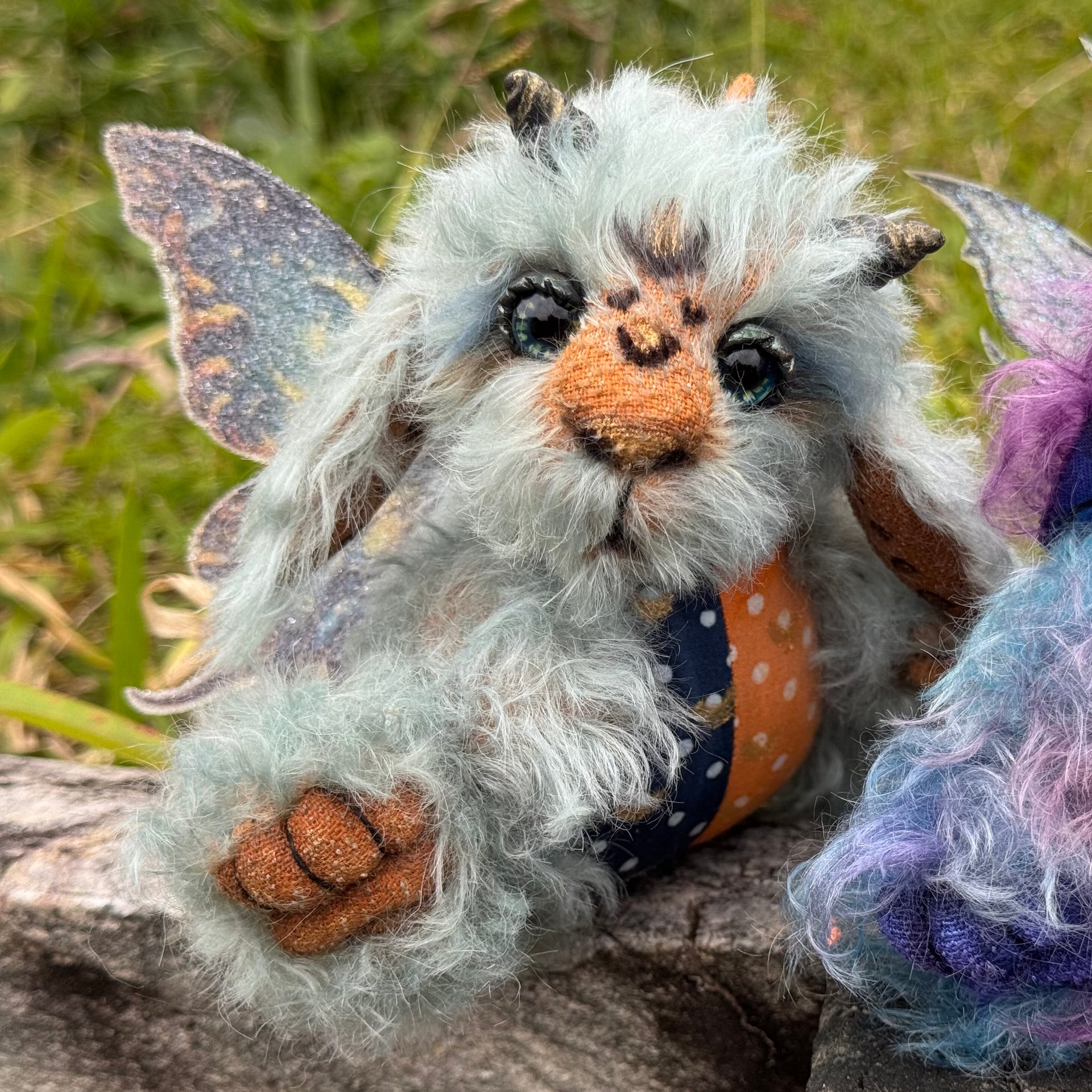 Sonnet Seafoam - 8" mohair Artist Baby Dragon by Emmas Bears - OOAK