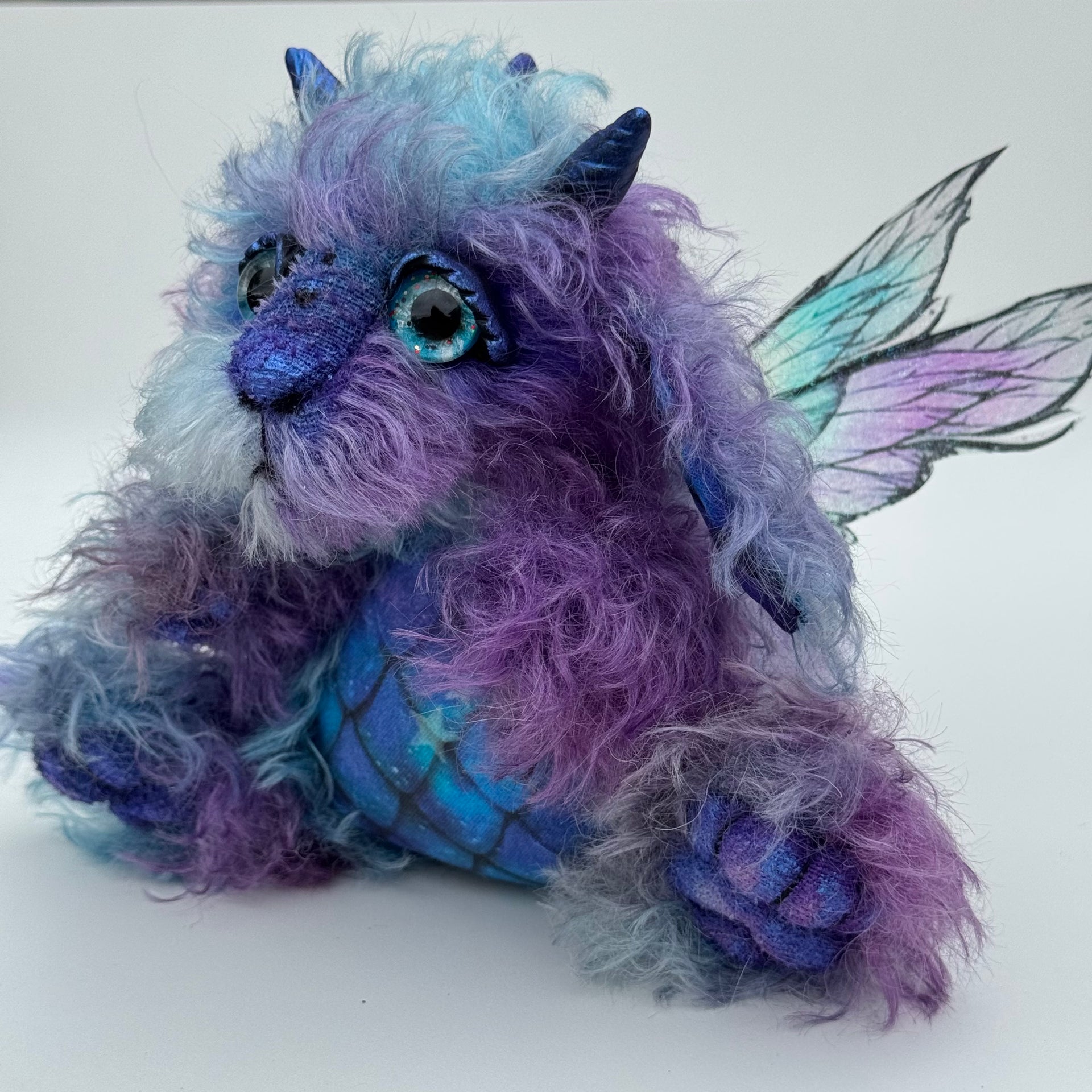 Custom Pair of Baby Dragons - mohair and alpaca Artist Baby Dragon by Emmas Bears - OOAK