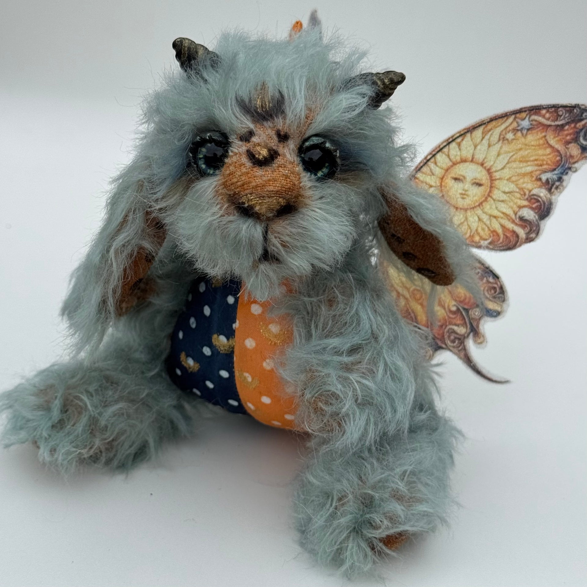 Sonnet Seafoam - 8" mohair Artist Baby Dragon by Emmas Bears - OOAK