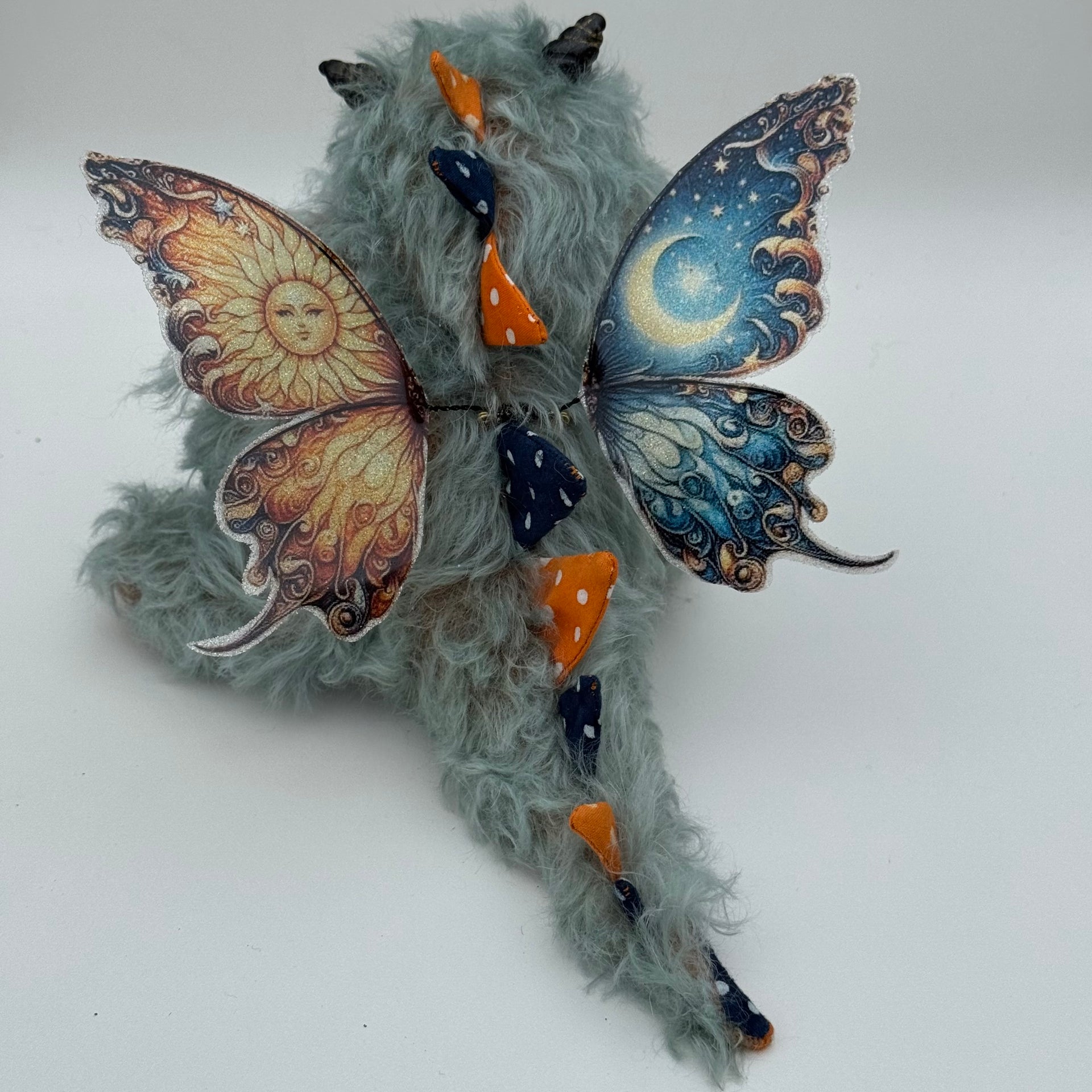 Sonnet Seafoam - 8" mohair Artist Baby Dragon by Emmas Bears - OOAK