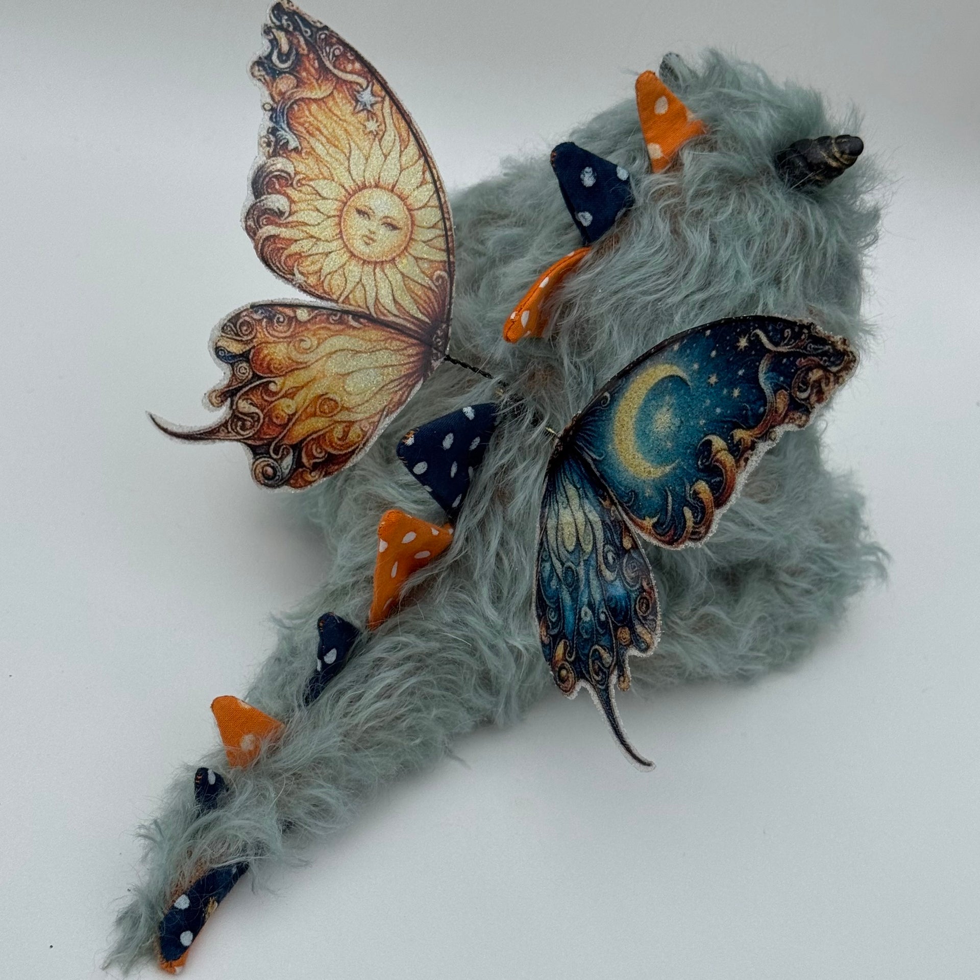 Sonnet Seafoam - 8" mohair Artist Baby Dragon by Emmas Bears - OOAK