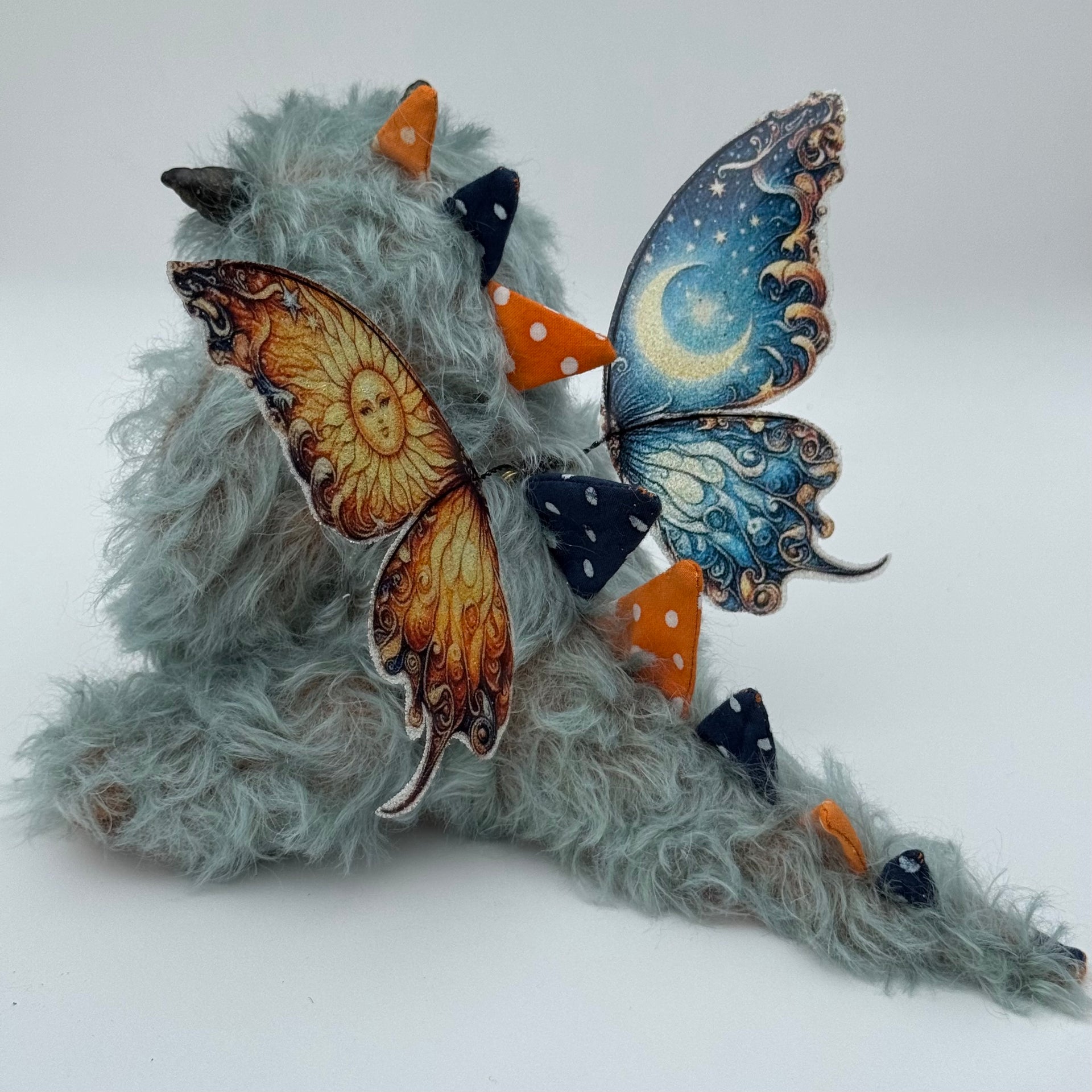 Sonnet Seafoam - 8" mohair Artist Baby Dragon by Emmas Bears - OOAK