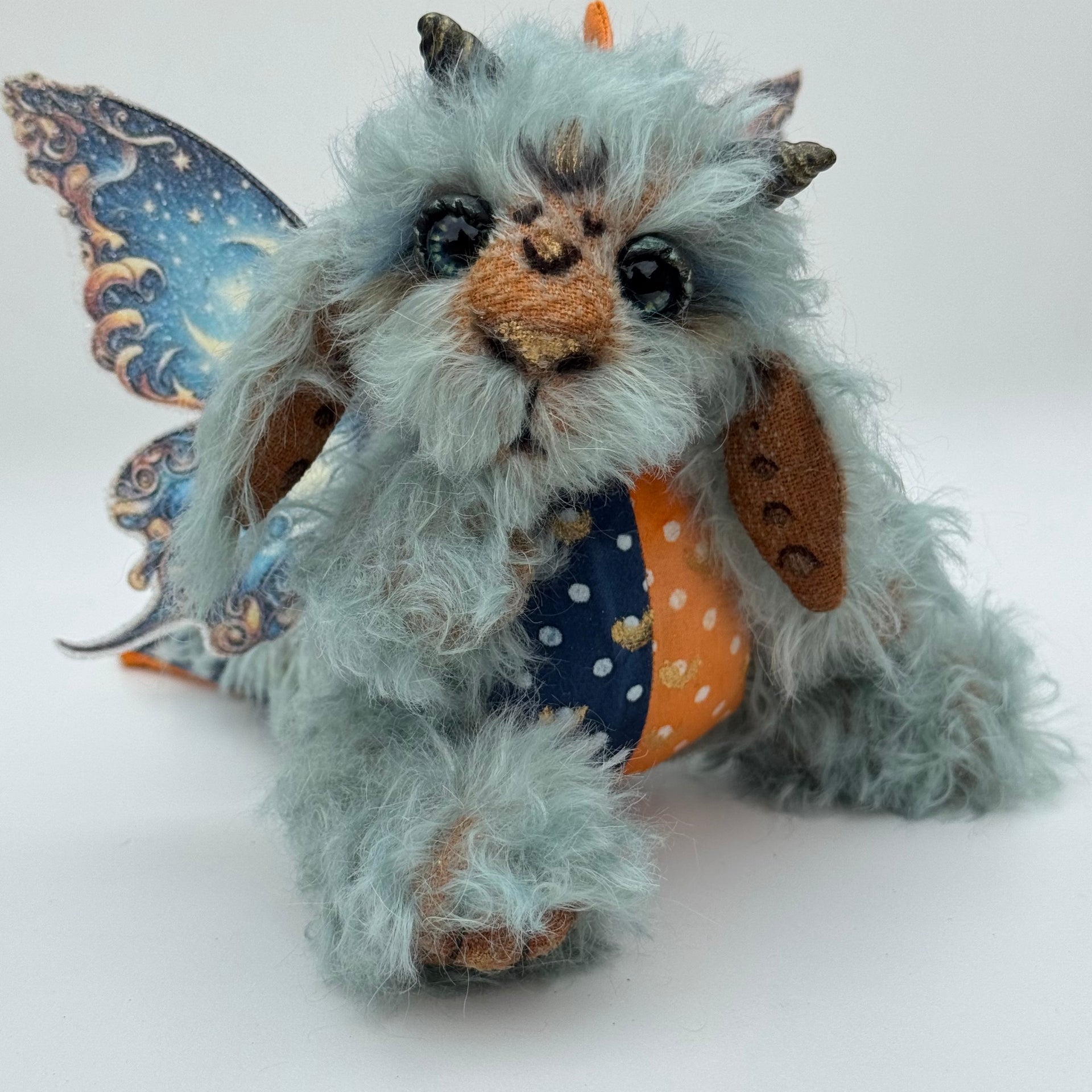 Sonnet Seafoam - 8" mohair Artist Baby Dragon by Emmas Bears - OOAK
