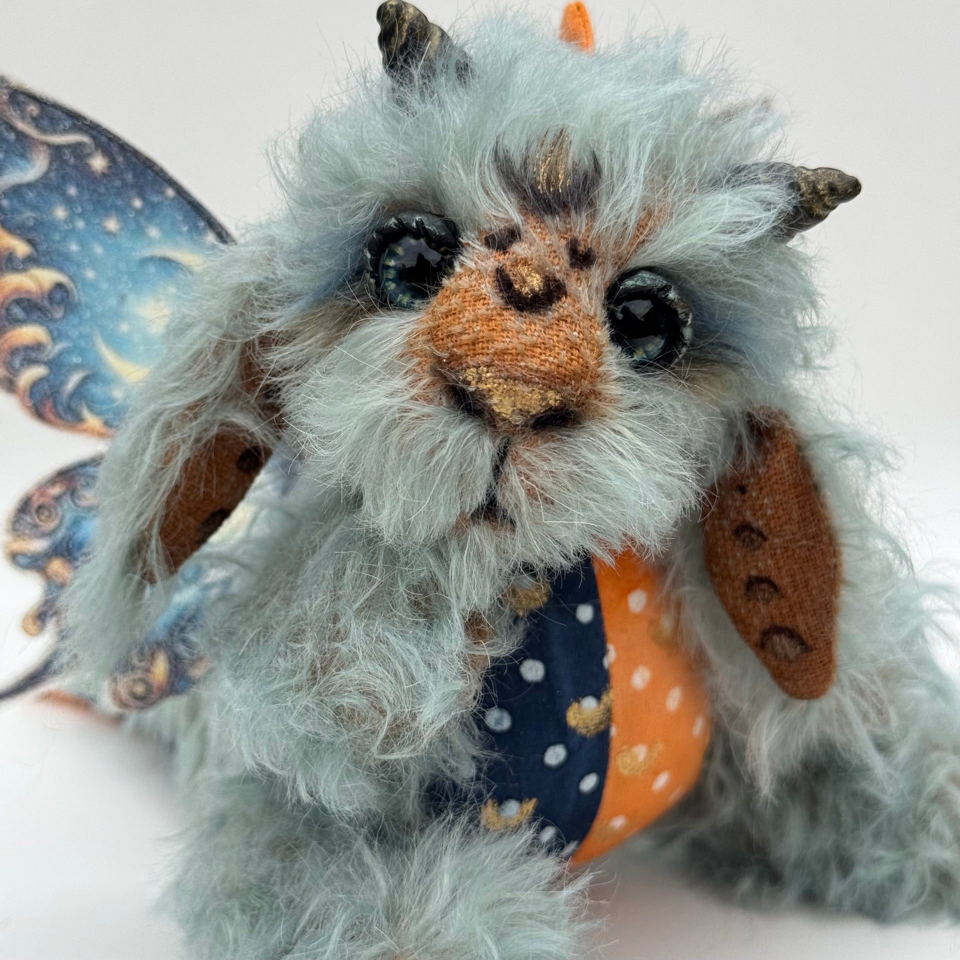 Sonnet Seafoam - 8" mohair Artist Baby Dragon by Emmas Bears - OOAK