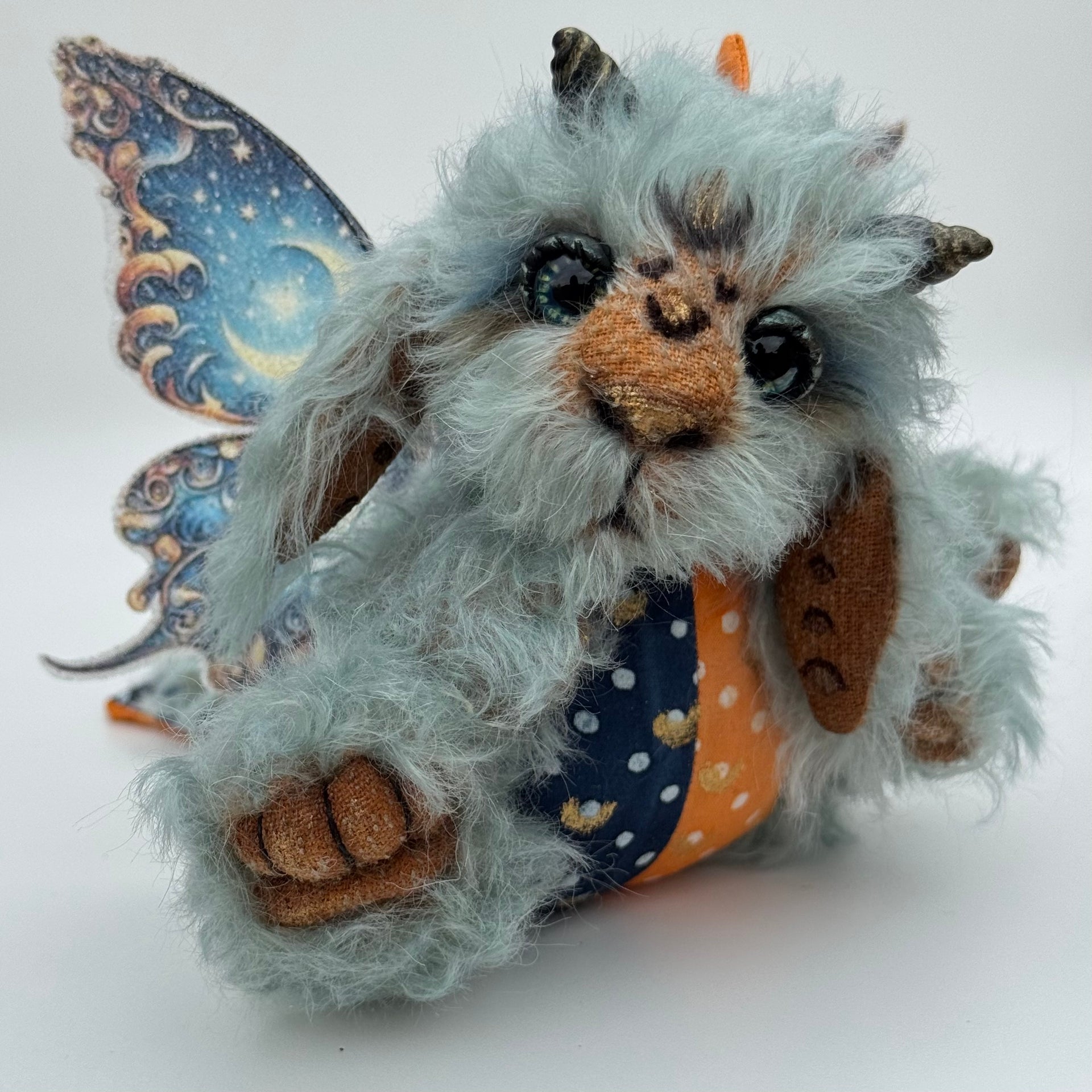 Sonnet Seafoam - 8" mohair Artist Baby Dragon by Emmas Bears - OOAK