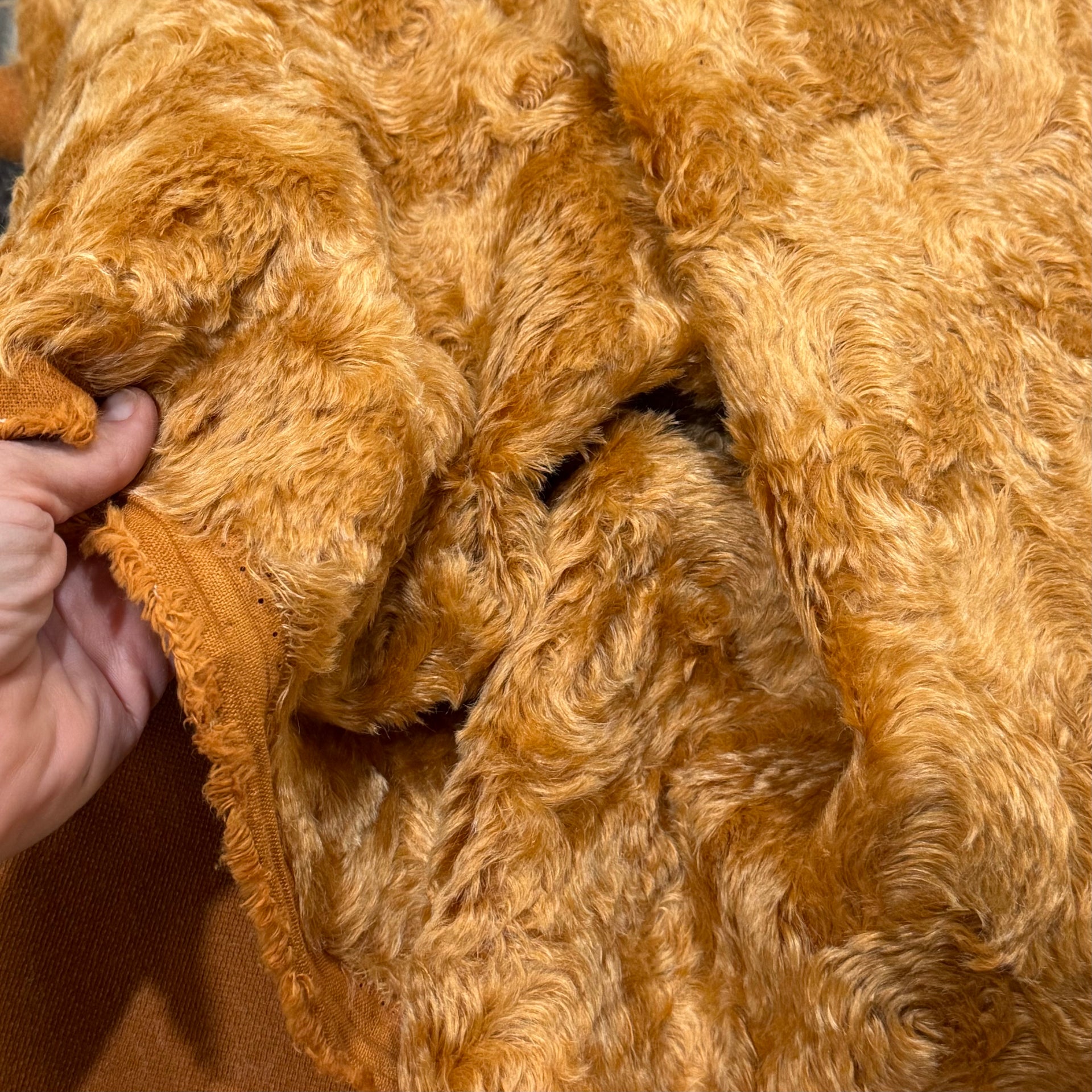 Teddy Gold - 20mm Swirl-effect Mohair/viscose blend