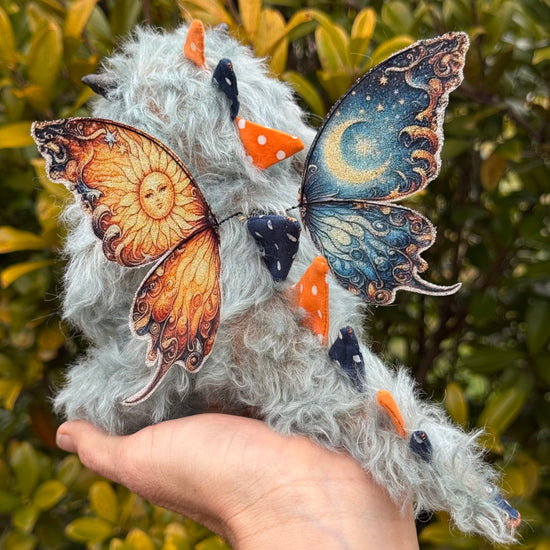 Sonnet Seafoam - 8" mohair Artist Baby Dragon by Emmas Bears - OOAK