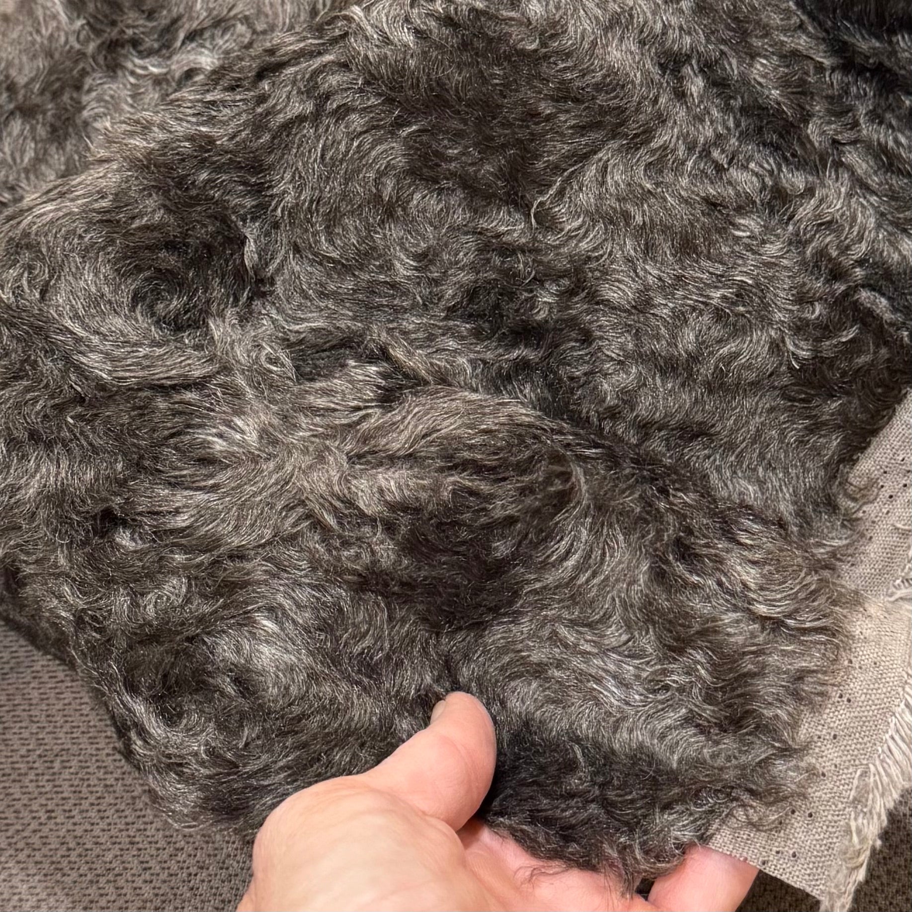 Storm Cloud - 20mm Swirl-effect Mohair/viscose blend