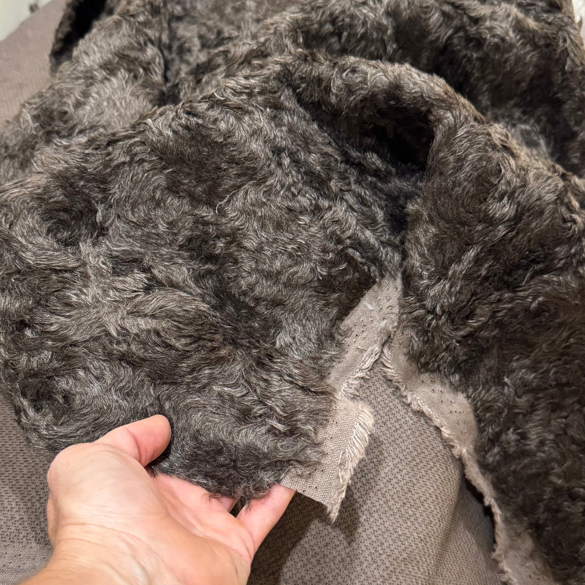 Storm Cloud - 20mm Swirl-effect Mohair/viscose blend