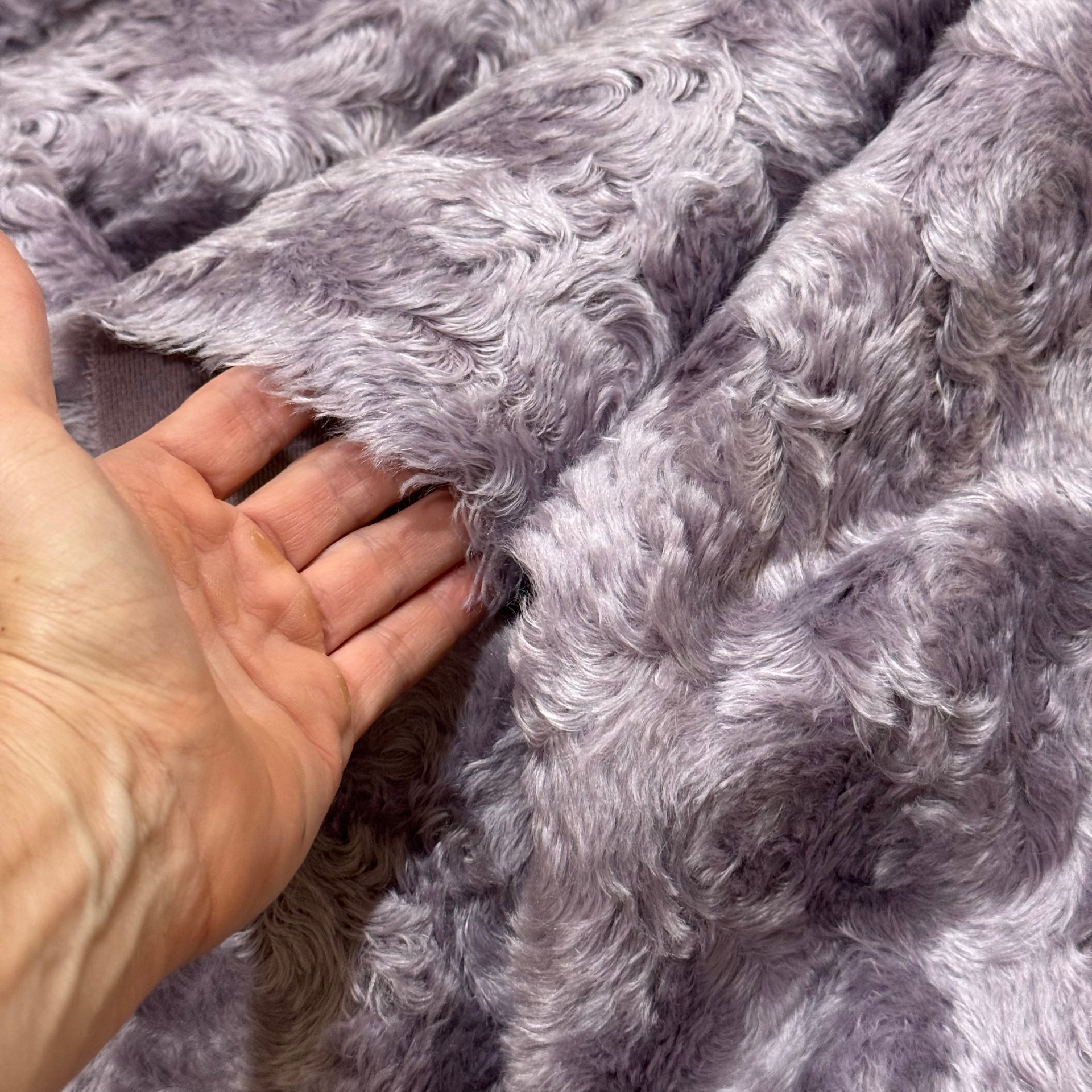 Misty Lilac - 20mm Swirl-effect Mohair/viscose blend