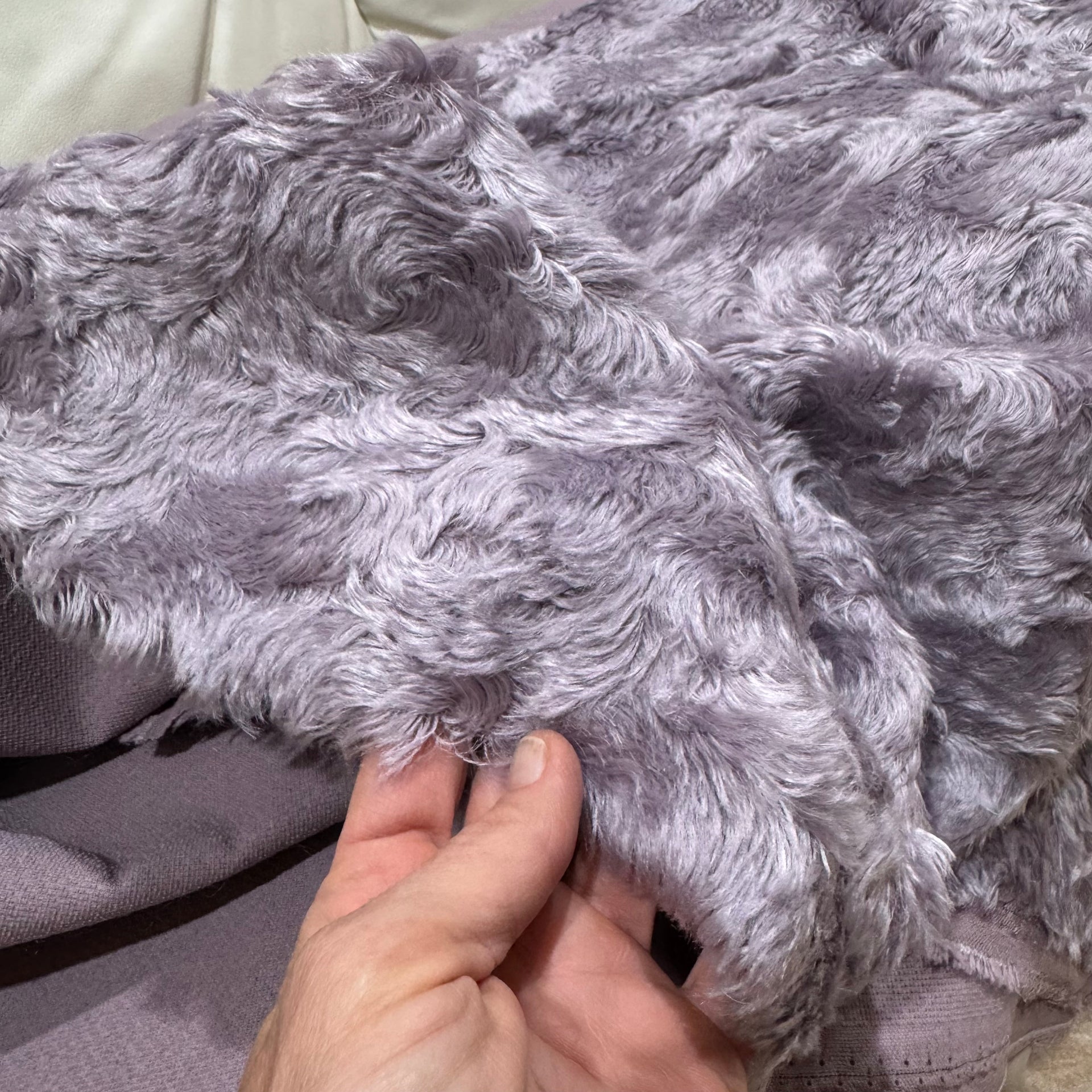 Misty Lilac - 20mm Swirl-effect Mohair/viscose blend