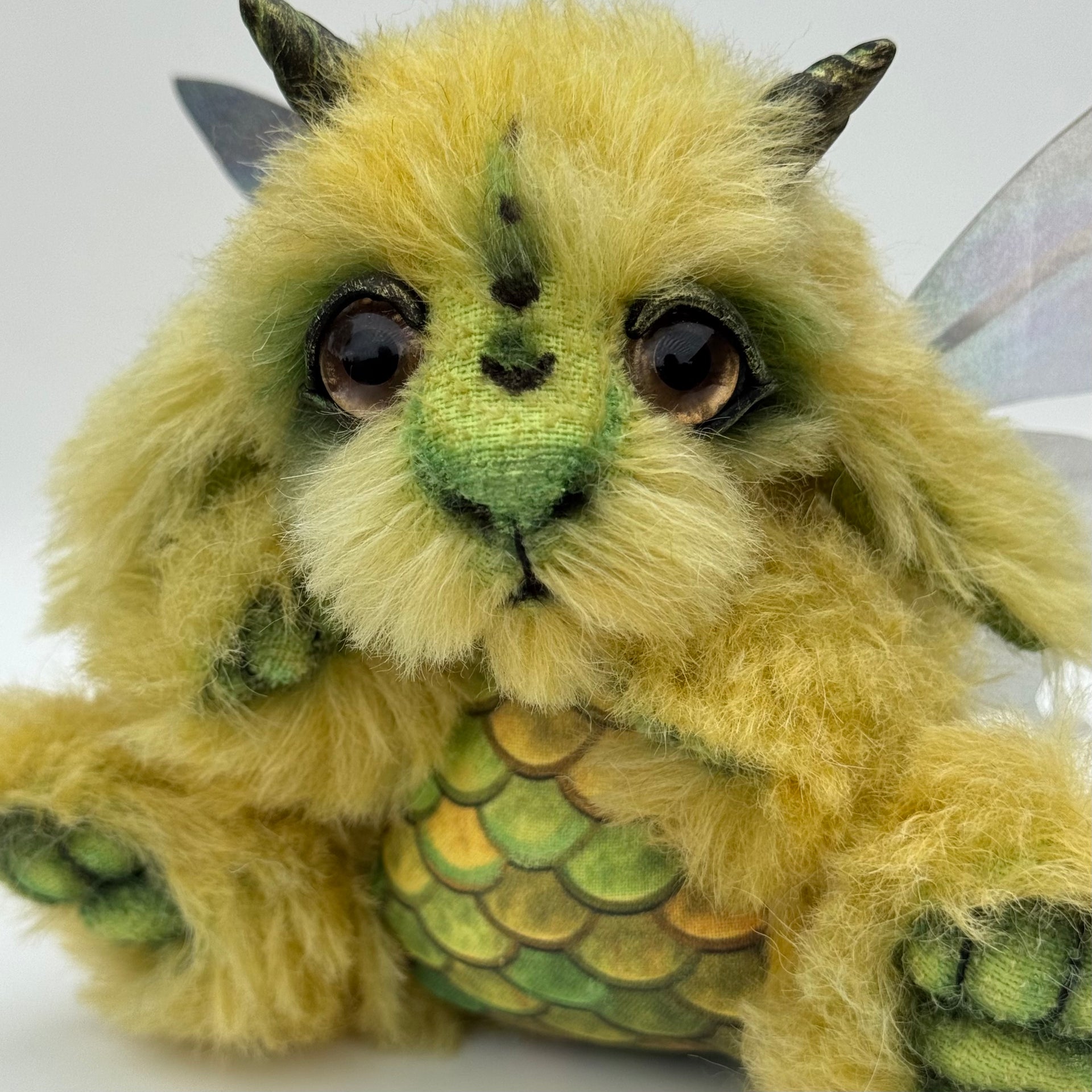 Custom Pair of Baby Dragons - mohair and alpaca Artist Baby Dragon by Emmas Bears - OOAK