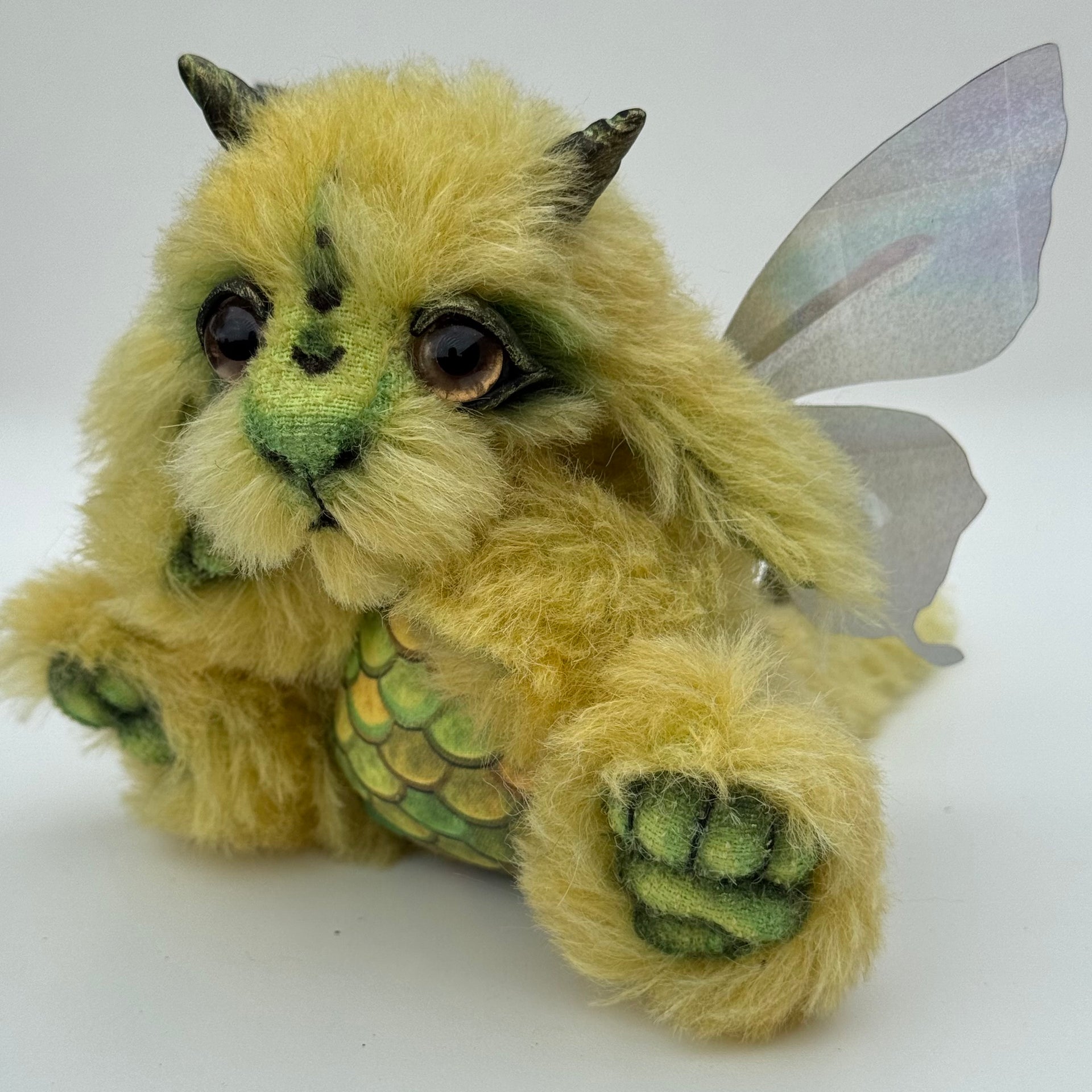 Custom Pair of Baby Dragons - mohair and alpaca Artist Baby Dragon by Emmas Bears - OOAK