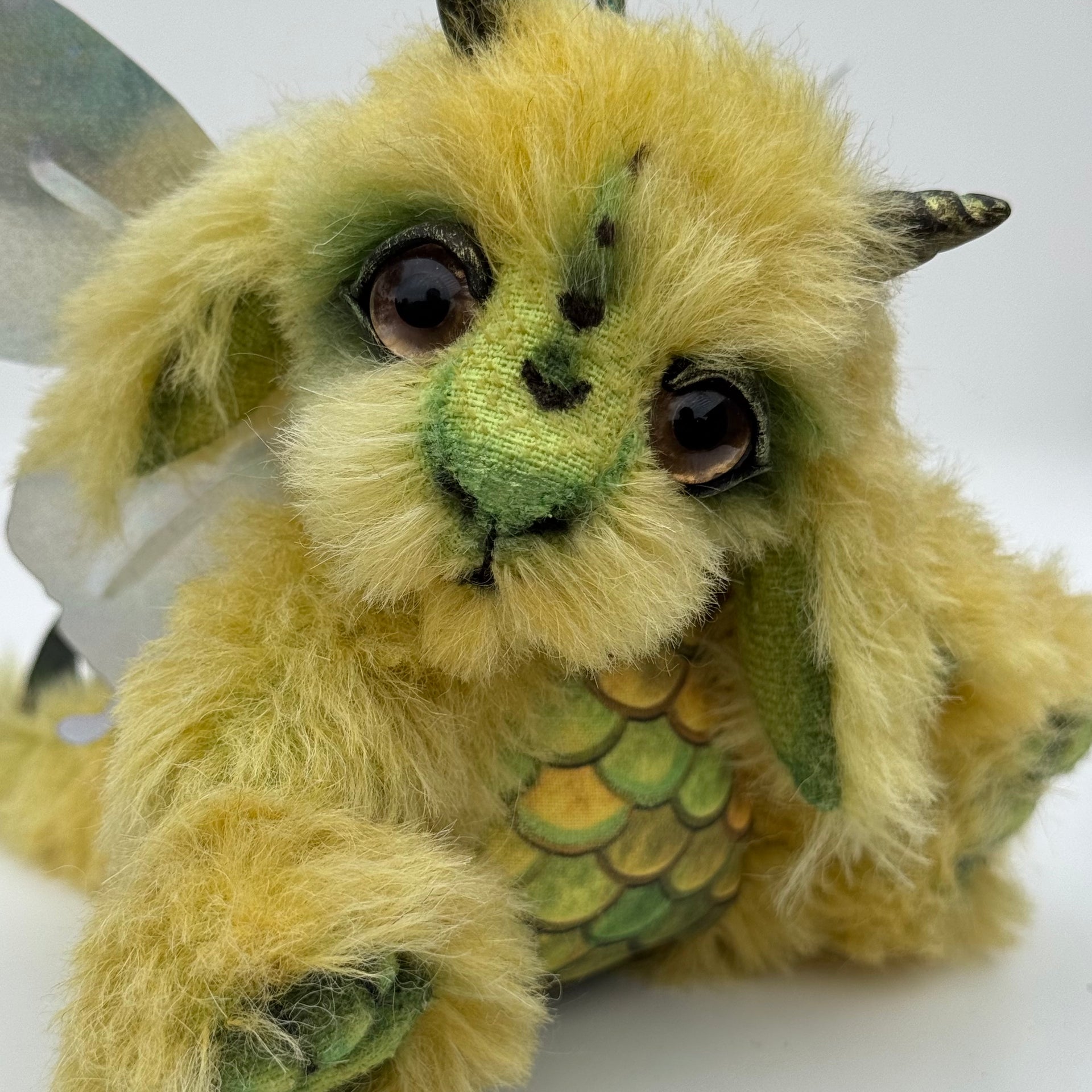 Custom Pair of Baby Dragons - mohair and alpaca Artist Baby Dragon by Emmas Bears - OOAK