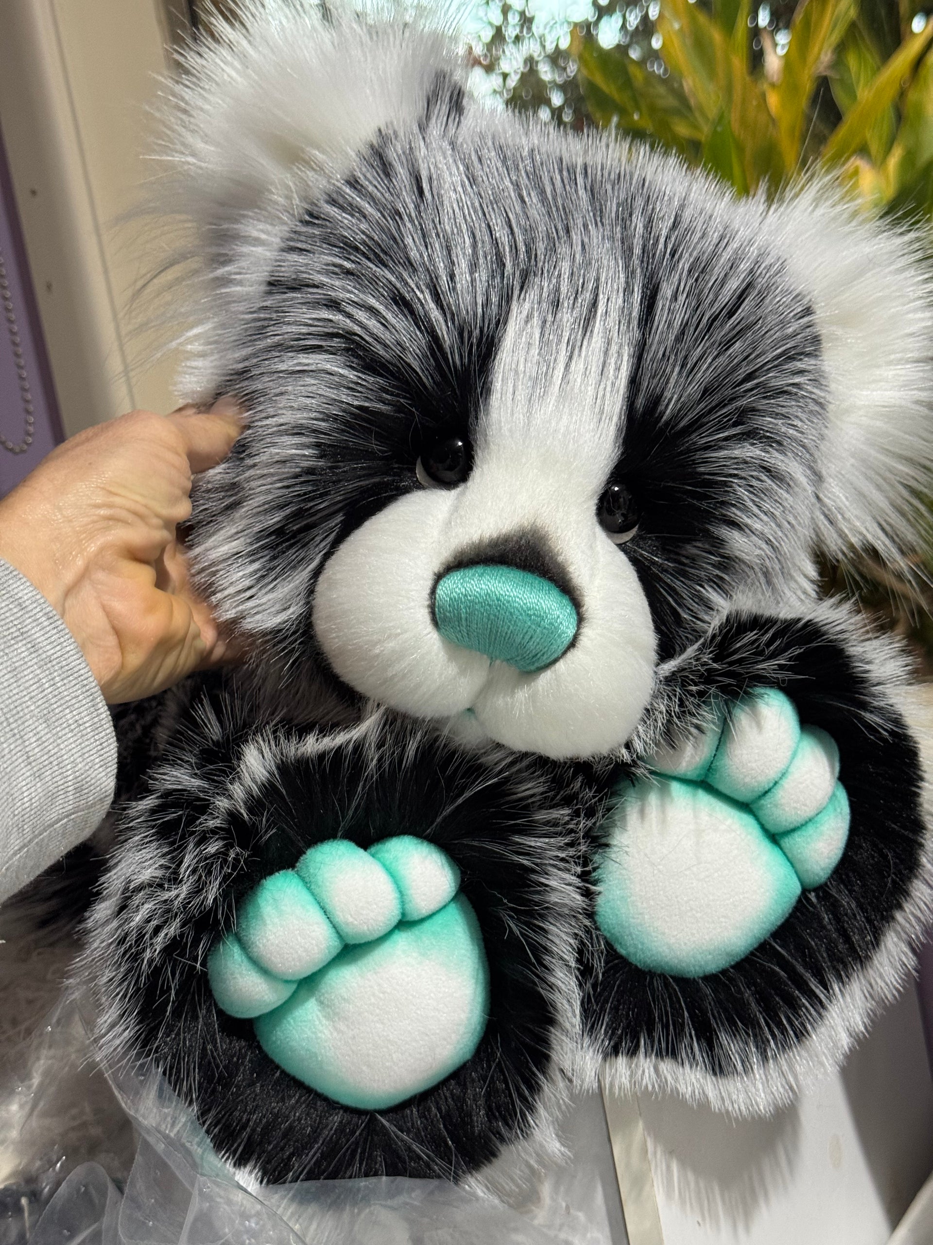 KITS - 25" Peppermint Whisper faux fur bear