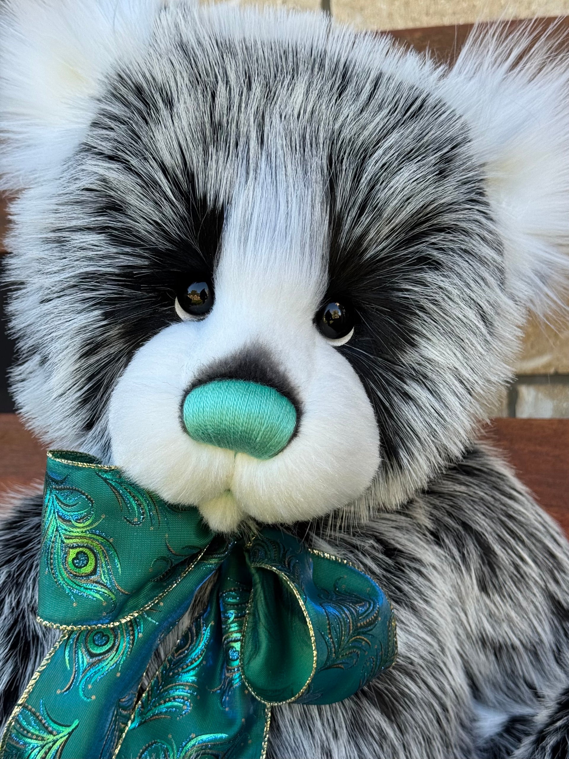 Peppermint Whisper - 25" faux fur bear by Emmas Bears - OOAK