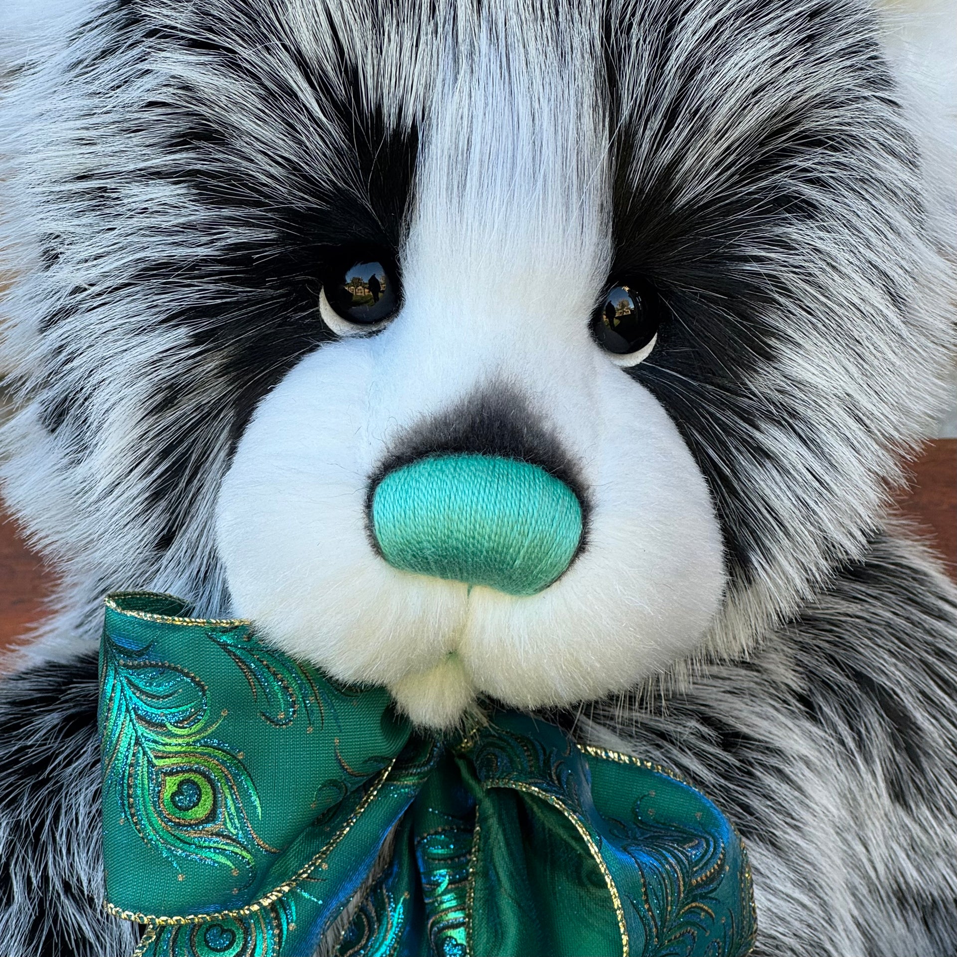 Peppermint Whisper - 25" faux fur bear by Emmas Bears - OOAK