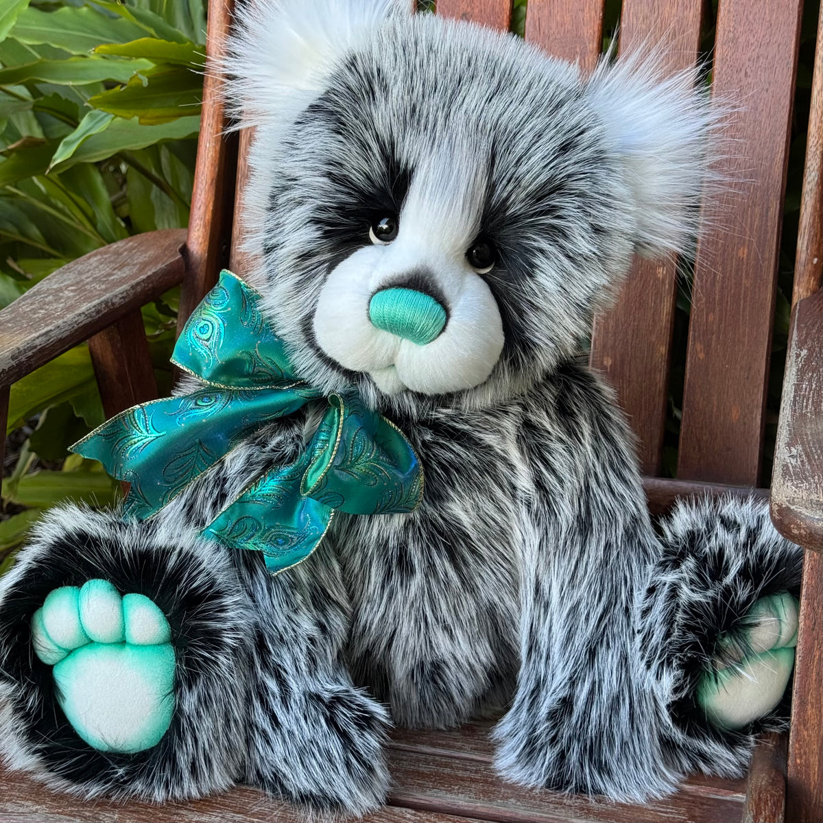 Peppermint Whisper - 25" faux fur bear by Emmas Bears - OOAK