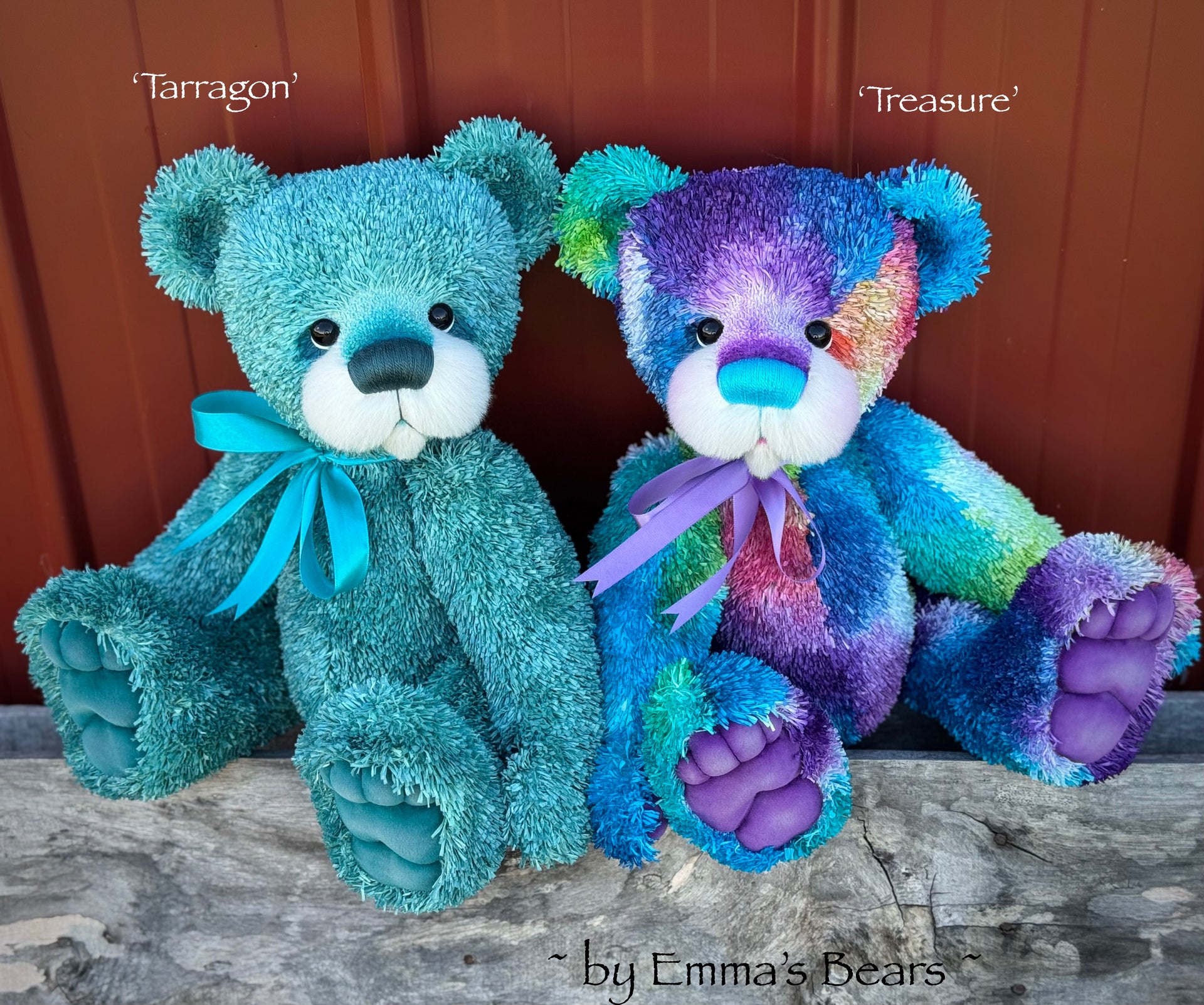 Tarragon - 17" Hand-dyed unique paper fur Artist Bear by Emma's Bears - OOAK