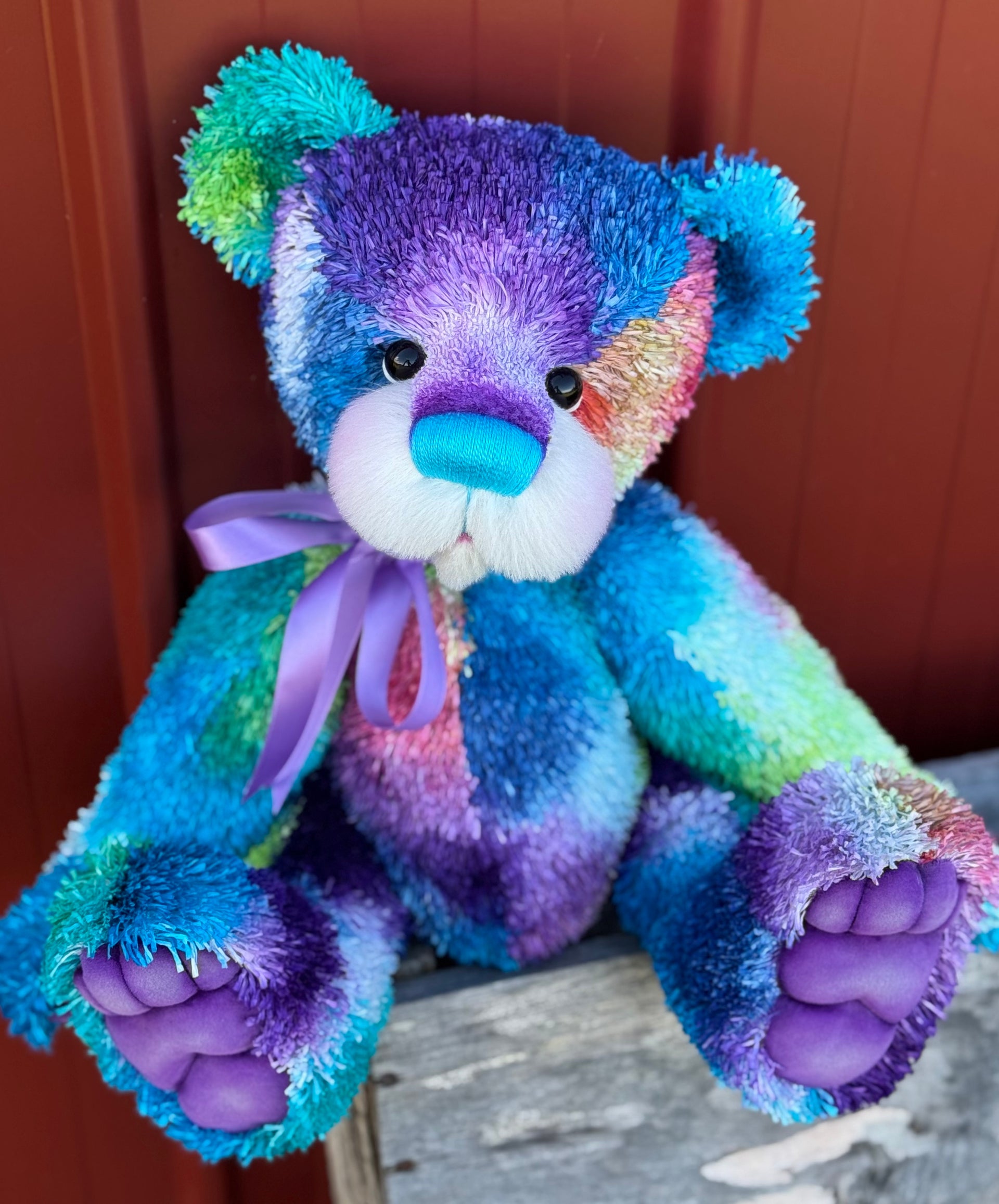 Treasure- 17" Hand-dyed unique paper fur Artist Bear by Emma's Bears - OOAK